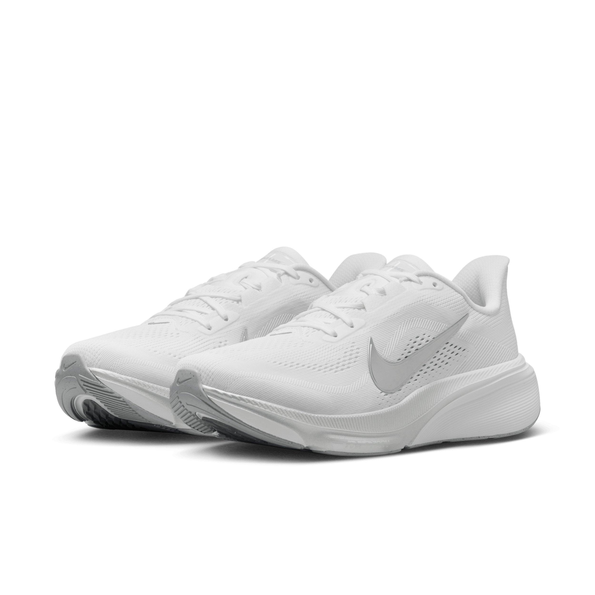 Nike Pegasus 42 "White/Wolf Grey/Cool Grey/Metallic Silver" Women's Road Running Shoe - WHITE/SILVER Thumbnail View 3