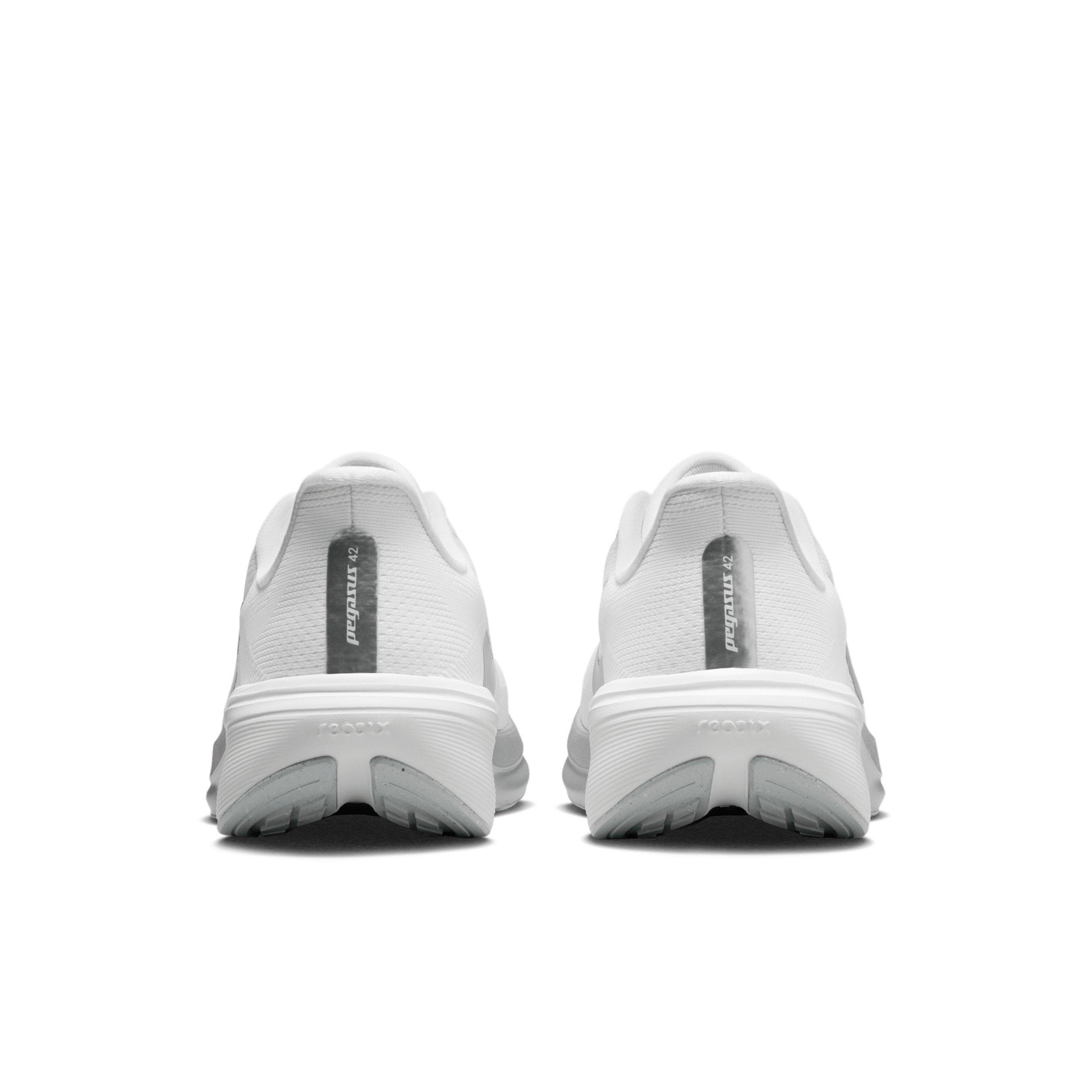 Nike Pegasus 42 "White/Wolf Grey/Cool Grey/Metallic Silver" Women's Road Running Shoe - WHITE/SILVER Thumbnail View 5