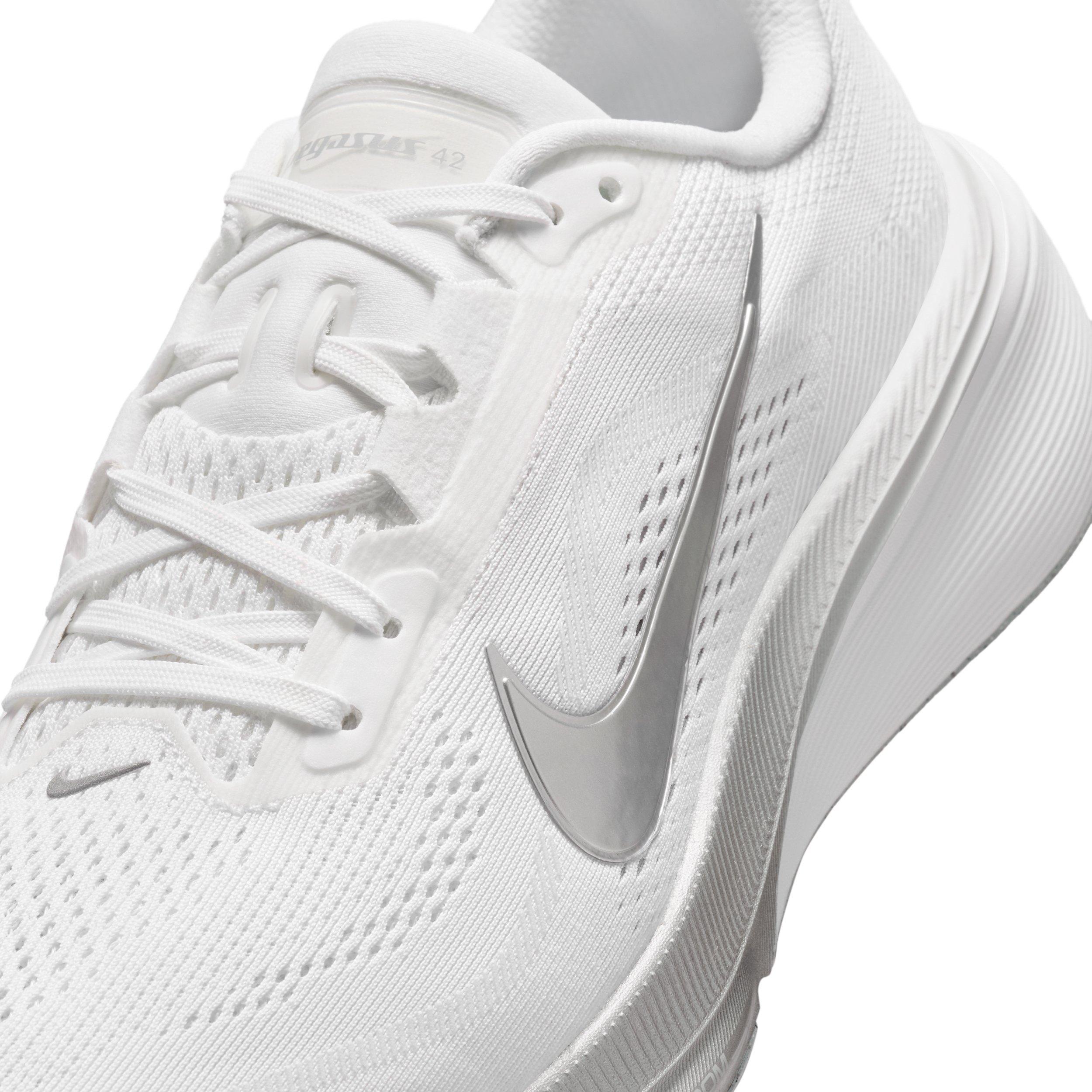 Nike Pegasus 42 "White/Wolf Grey/Cool Grey/Metallic Silver" Women's Road Running Shoe - WHITE/SILVER Thumbnail View 7