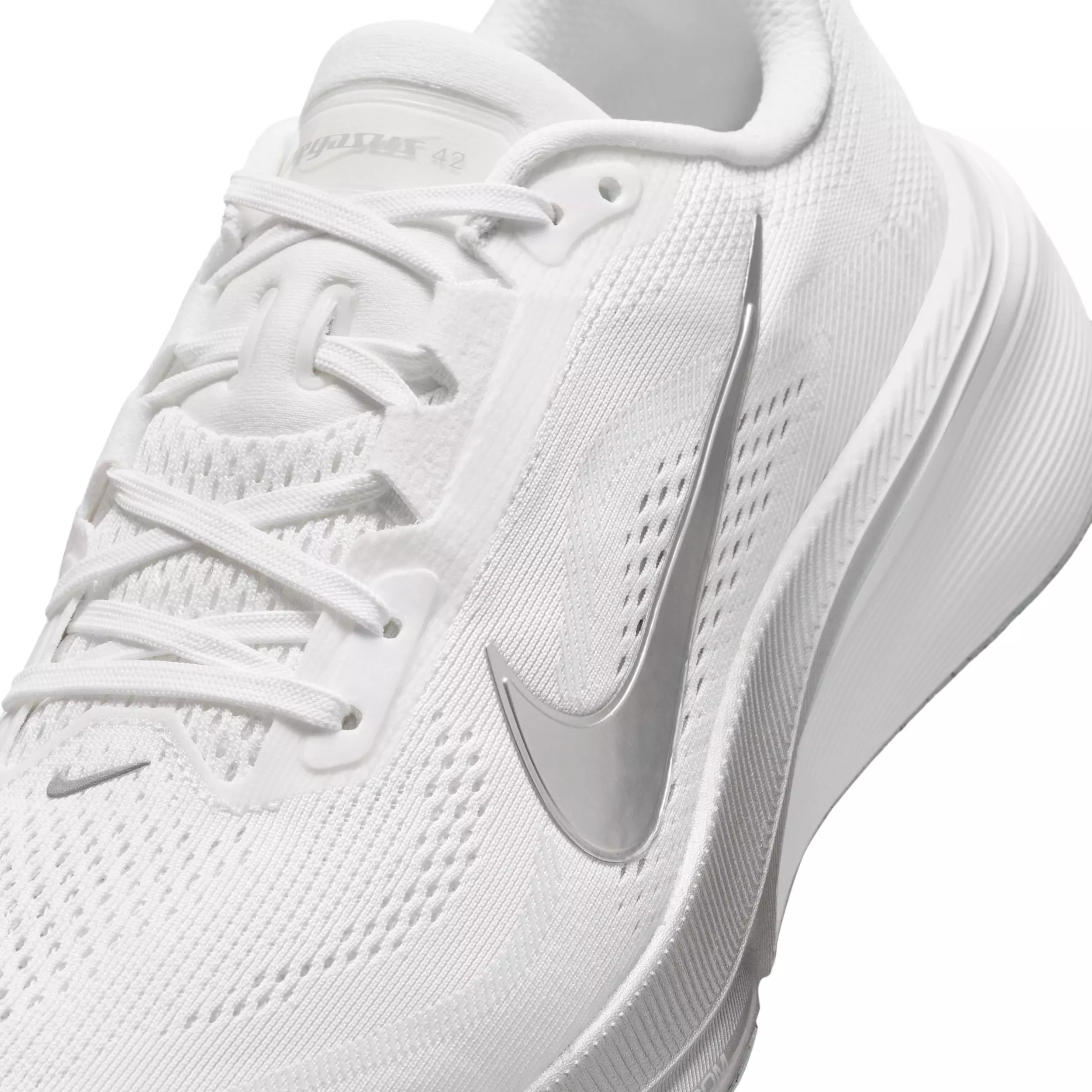 Nike Pegasus 42 "White/Wolf Grey/Cool Grey/Metallic Silver" Women's Road Running Shoe - WHITE/SILVER