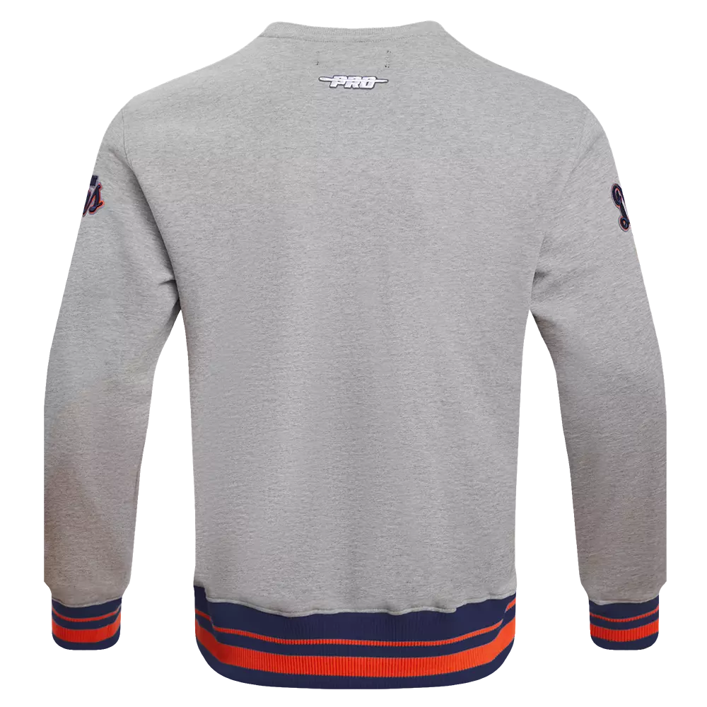 Pro Standard Men's MLB Detroit Tigers Mashup Rib Crewneck - Grey/Navy - GREY/NAVY