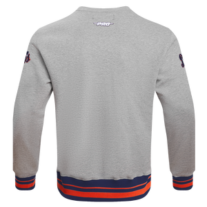 Pro Standard Men's MLB Detroit Tigers Mashup Rib Crewneck -Grey/Navy