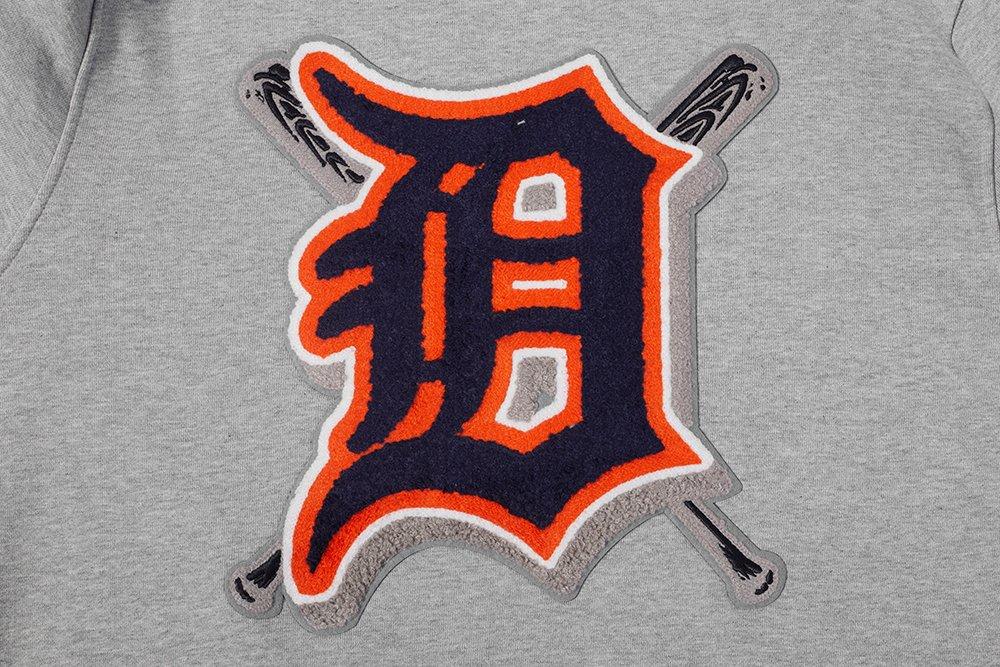 Pro Standard Men's MLB Detroit Tigers Mashup Rib Crewneck - Grey/Navy - GREY/NAVY Thumbnail View 5
