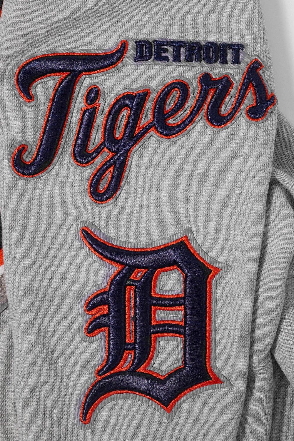 Pro Standard Men's MLB Detroit Tigers Mashup Rib Crewneck -Grey/Navy - GREY/NAVY Thumbnail View 7