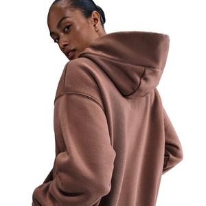 Nike Women's Sportswear Phoenix Fleece Oversized Pullover Hoodie -Brown