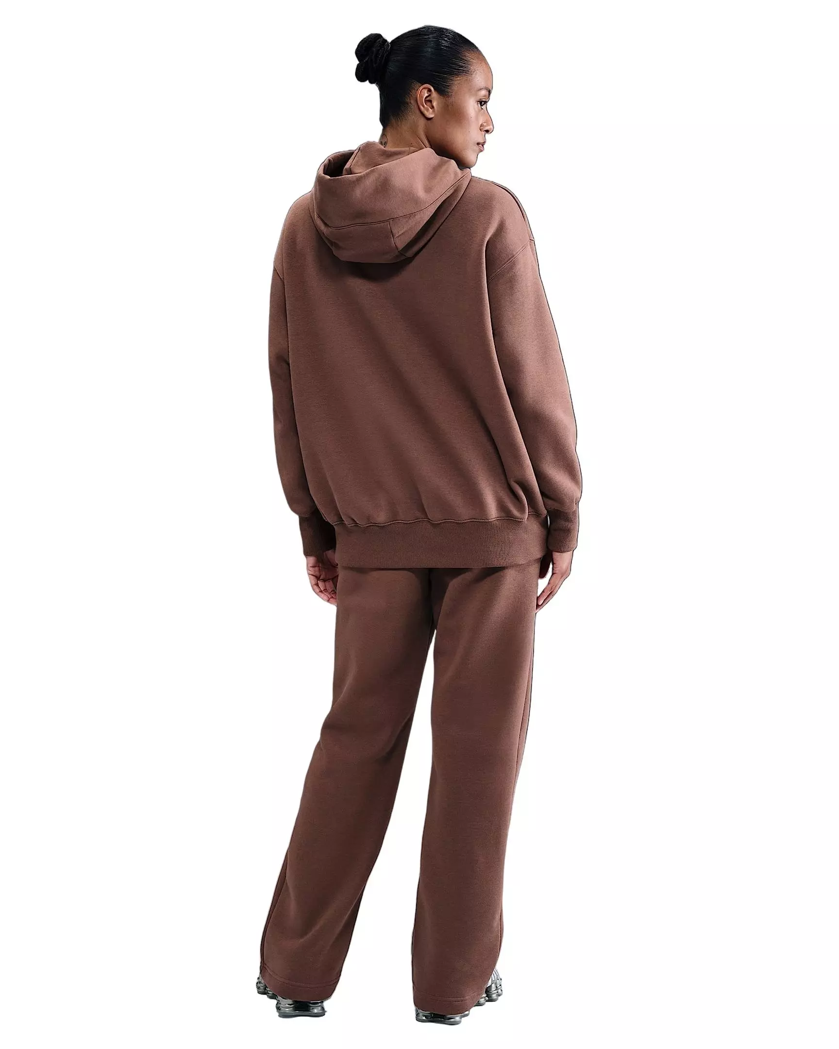 Nike Women's Sportswear Phoenix Fleece Oversized Pullover Hoodie - Brown - BROWN