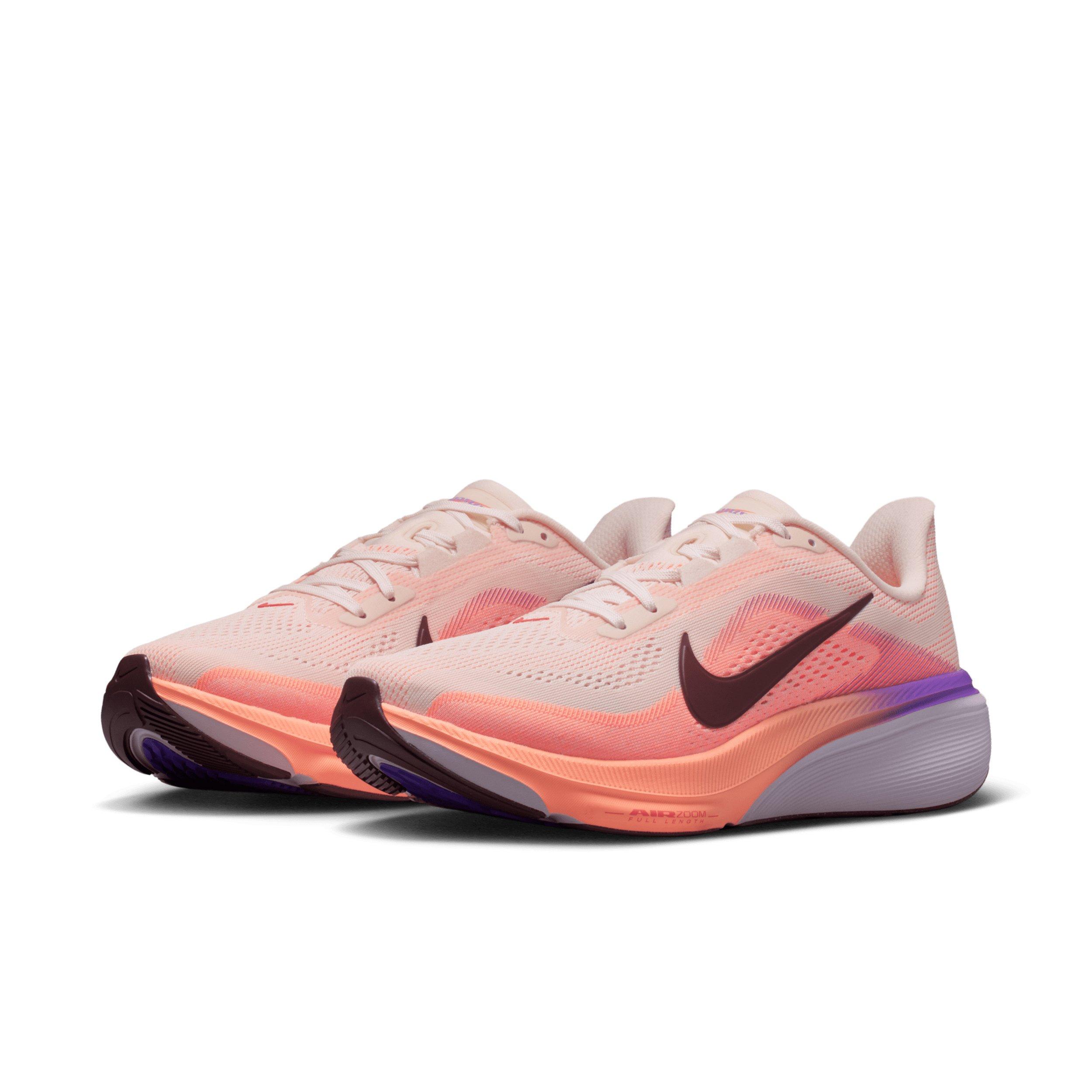 Nike Pegasus 42 "Chalk/Orange Pulse/Bright Violet/Tattoo" Women's Road Running Shoe - WHITE/ORANGE/PURPLE Thumbnail View 3