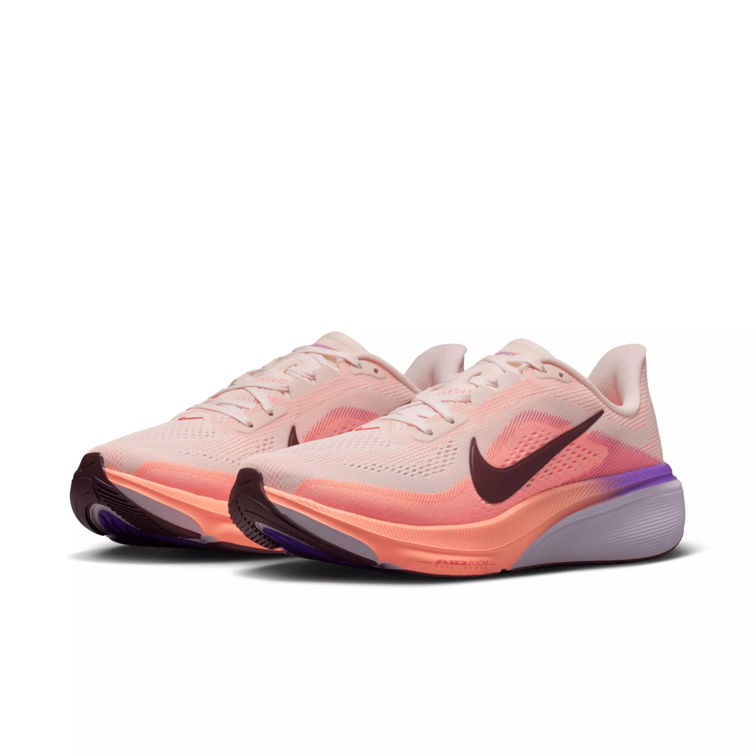 Nike Pegasus 42 "Chalk/Orange Pulse/Bright Violet/Tattoo" Women's Road Running Shoe - WHITE/ORANGE/PURPLE