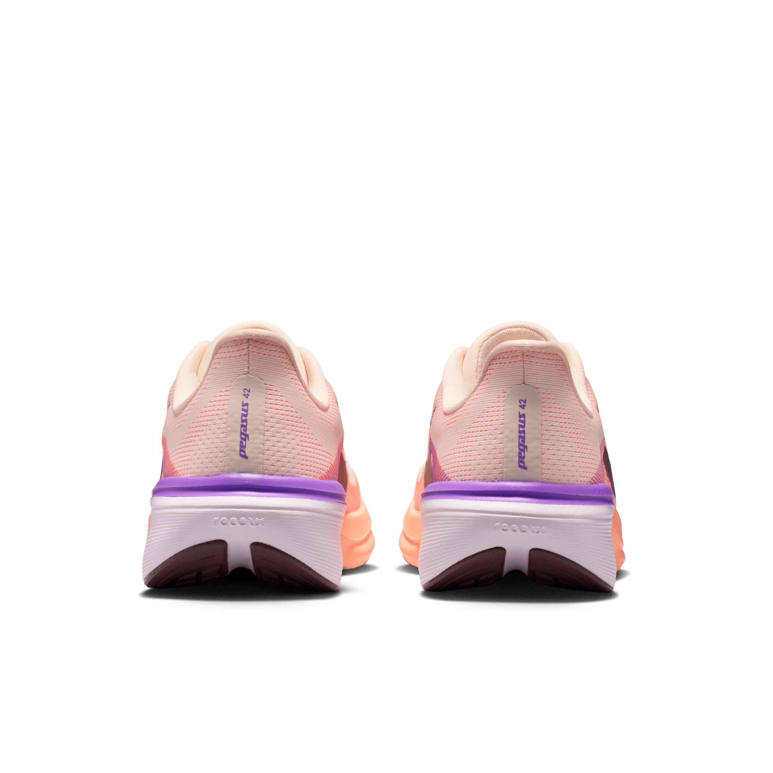 Nike Pegasus 42 "Chalk/Orange Pulse/Bright Violet/Tattoo" Women's Road Running Shoe - WHITE/ORANGE/PURPLE Thumbnail View 5