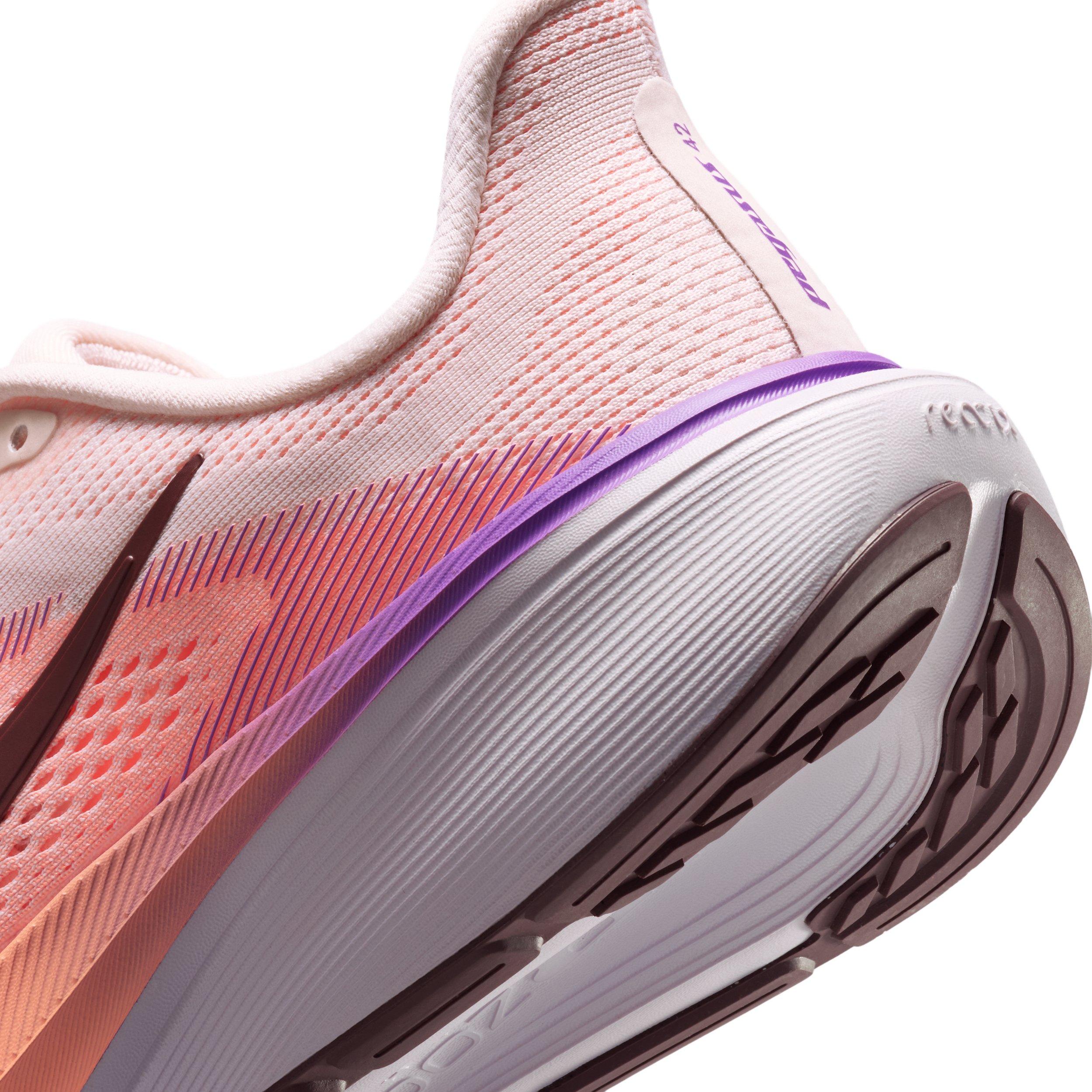 Nike Pegasus 42 "Chalk/Orange Pulse/Bright Violet/Tattoo" Women's Road Running Shoe - WHITE/ORANGE/PURPLE Thumbnail View 8