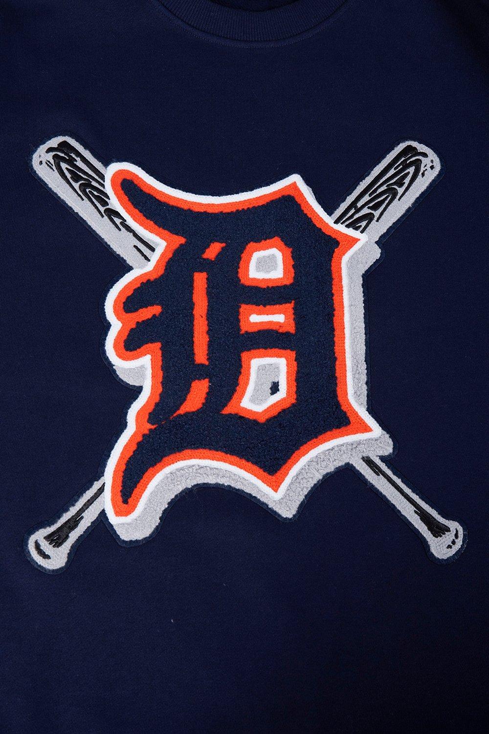 Pro Standard Men's MLB Detroit Tigers Mashup Rib Crewneck - Navy/Orange - NAVY/ORANGE Thumbnail View 5
