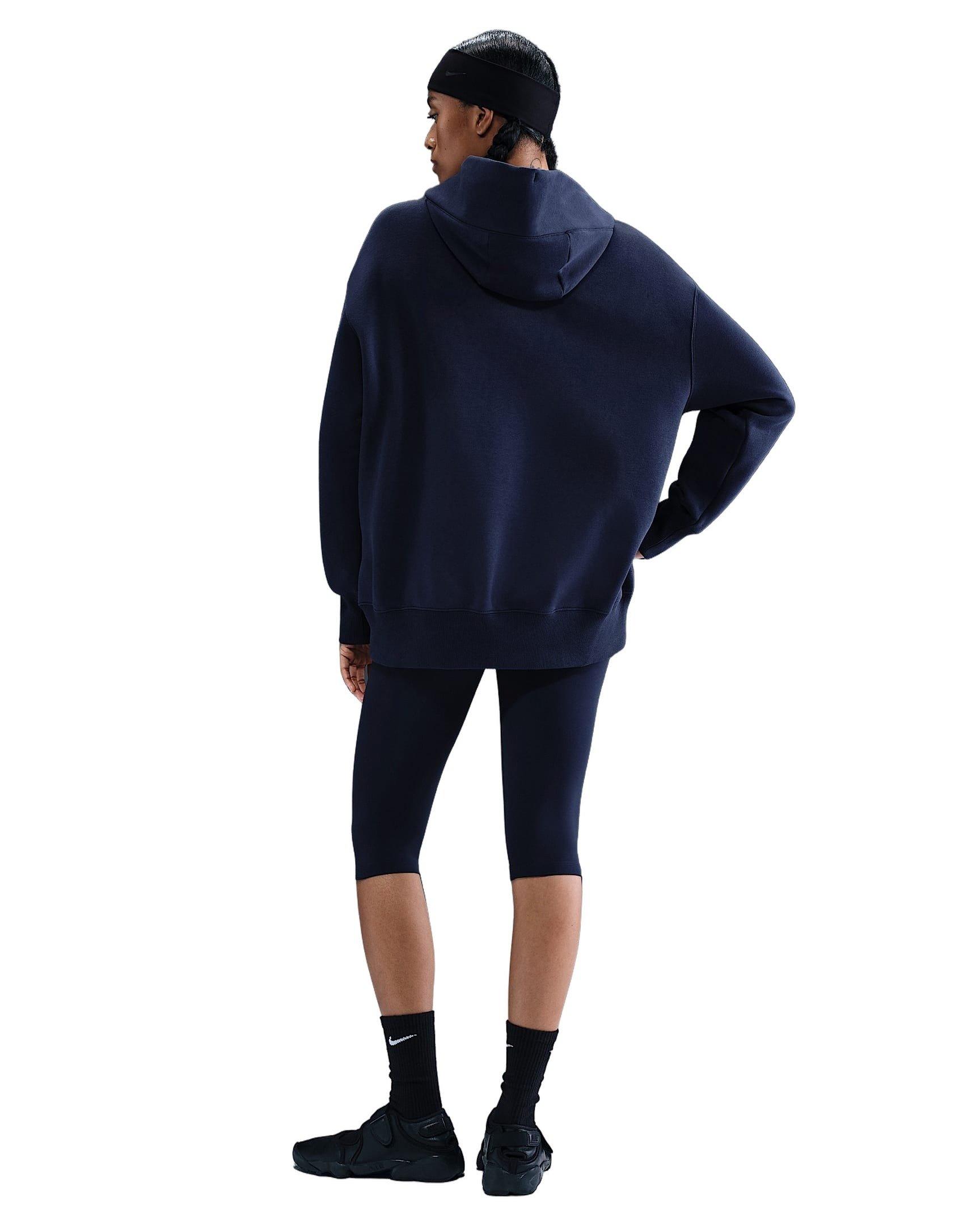 Nike Women's Sportswear Phoenix Fleece Oversized Pullover Hoodie - Navy - NAVY Thumbnail View 5