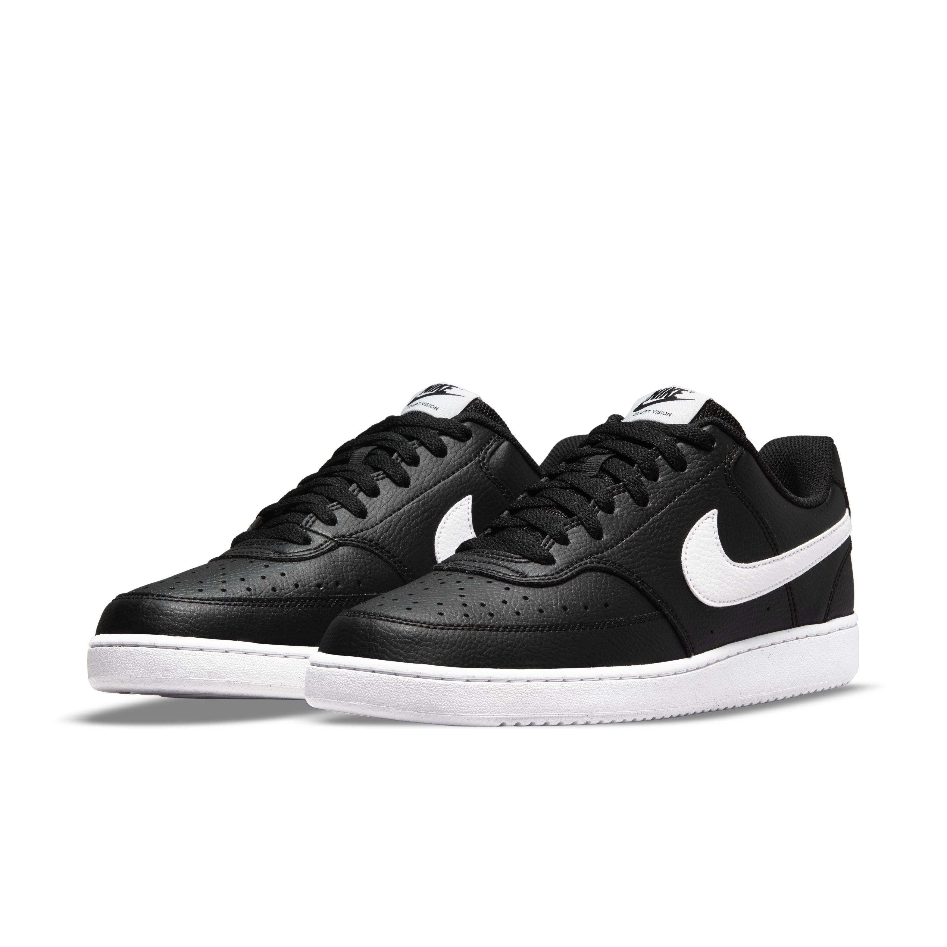 Nike Court Vision Low Next Nature "Black/White/Black" Men's Shoe - BLACK Thumbnail View 3