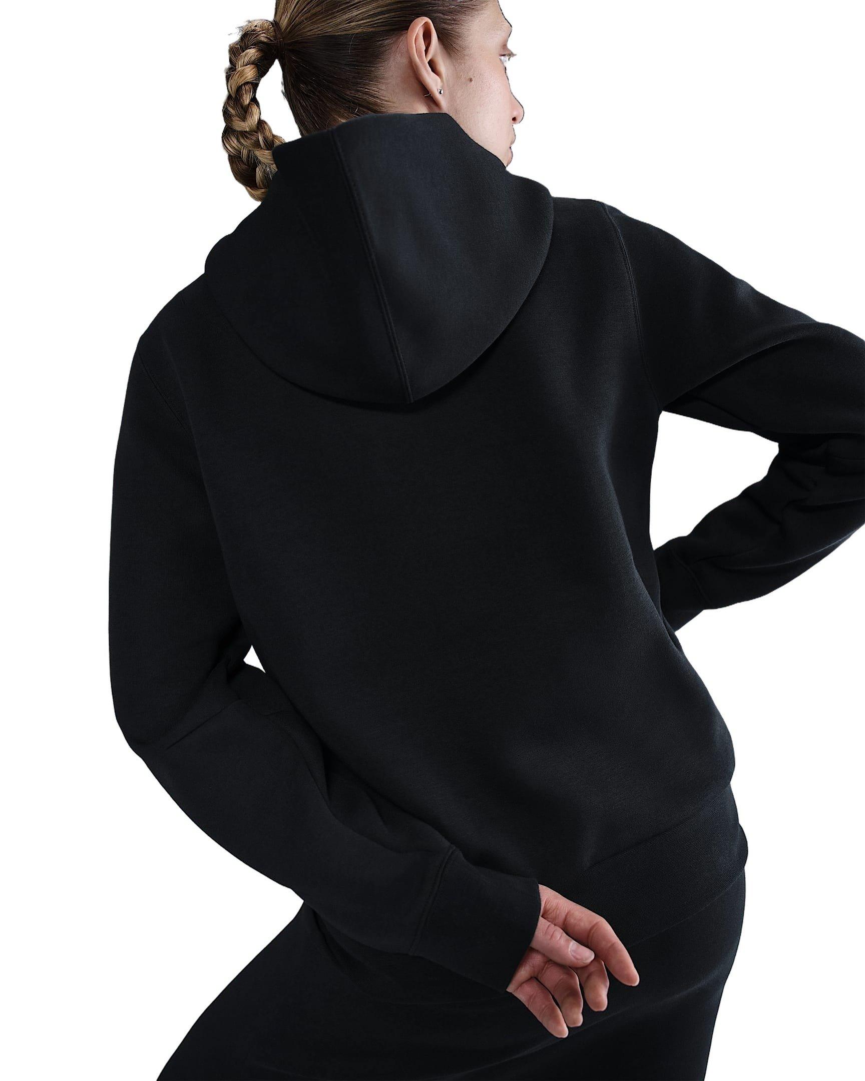 Nike Women's Sportswear Tech Fleece Hoodie - Black - BLACK Thumbnail View 2