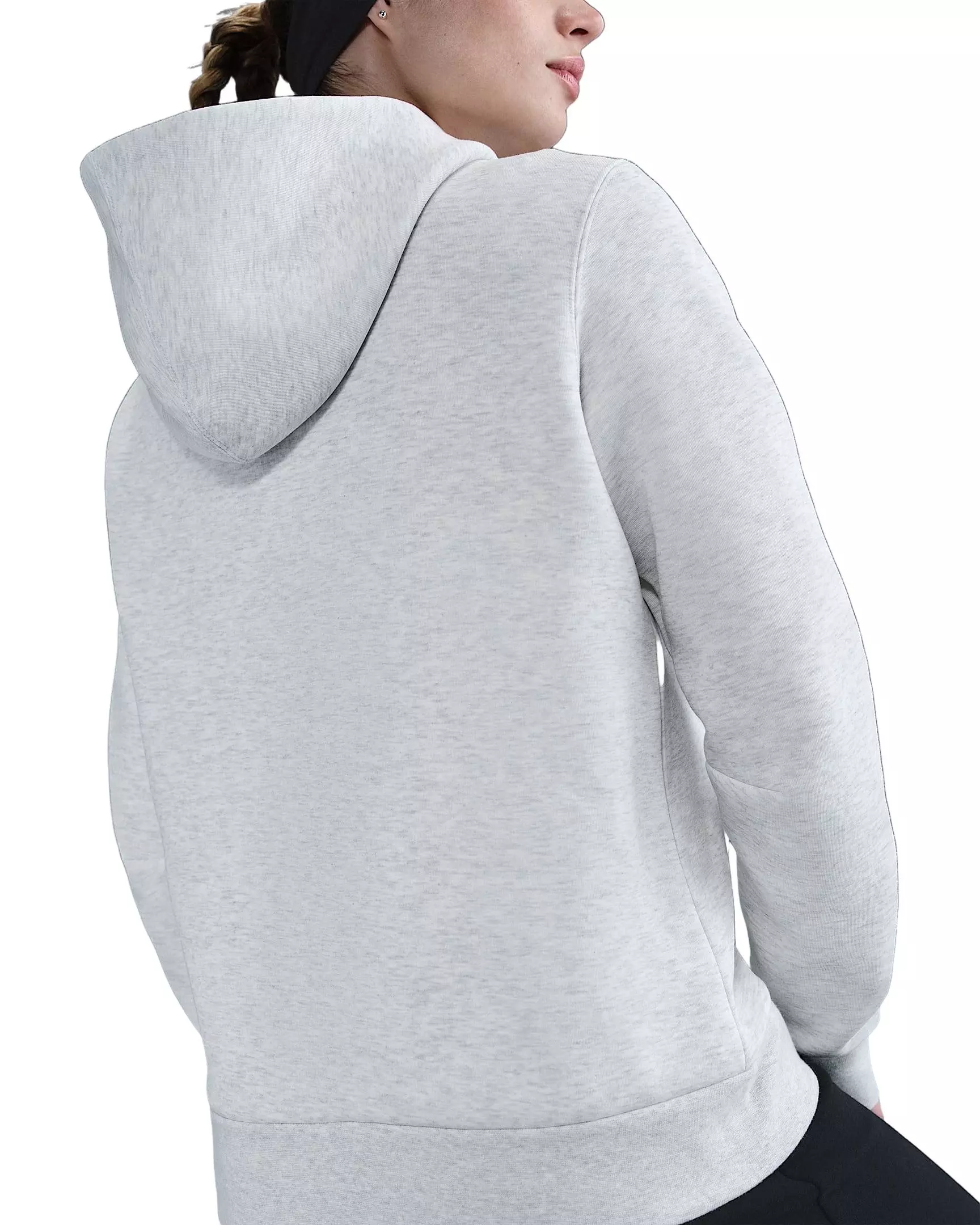 Nike Women's Sportswear Tech Fleece Hoodie -Lt Grey - LT GREY
