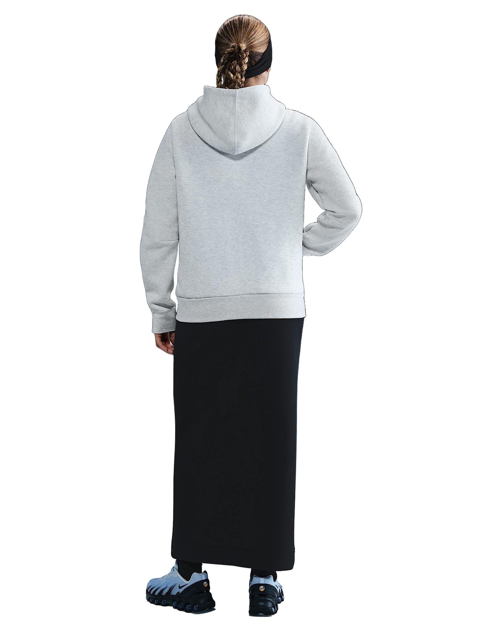 Nike Women's Sportswear Tech Fleece Hoodie - Light Grey - LT GREY Thumbnail View 5