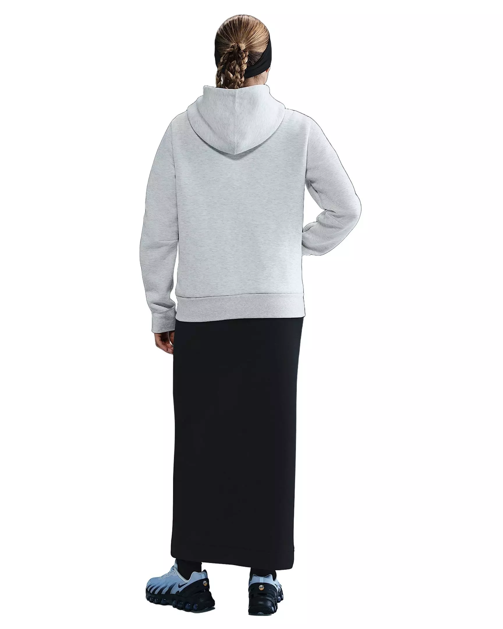 Nike Women's Sportswear Tech Fleece Hoodie -Lt Grey - LT GREY