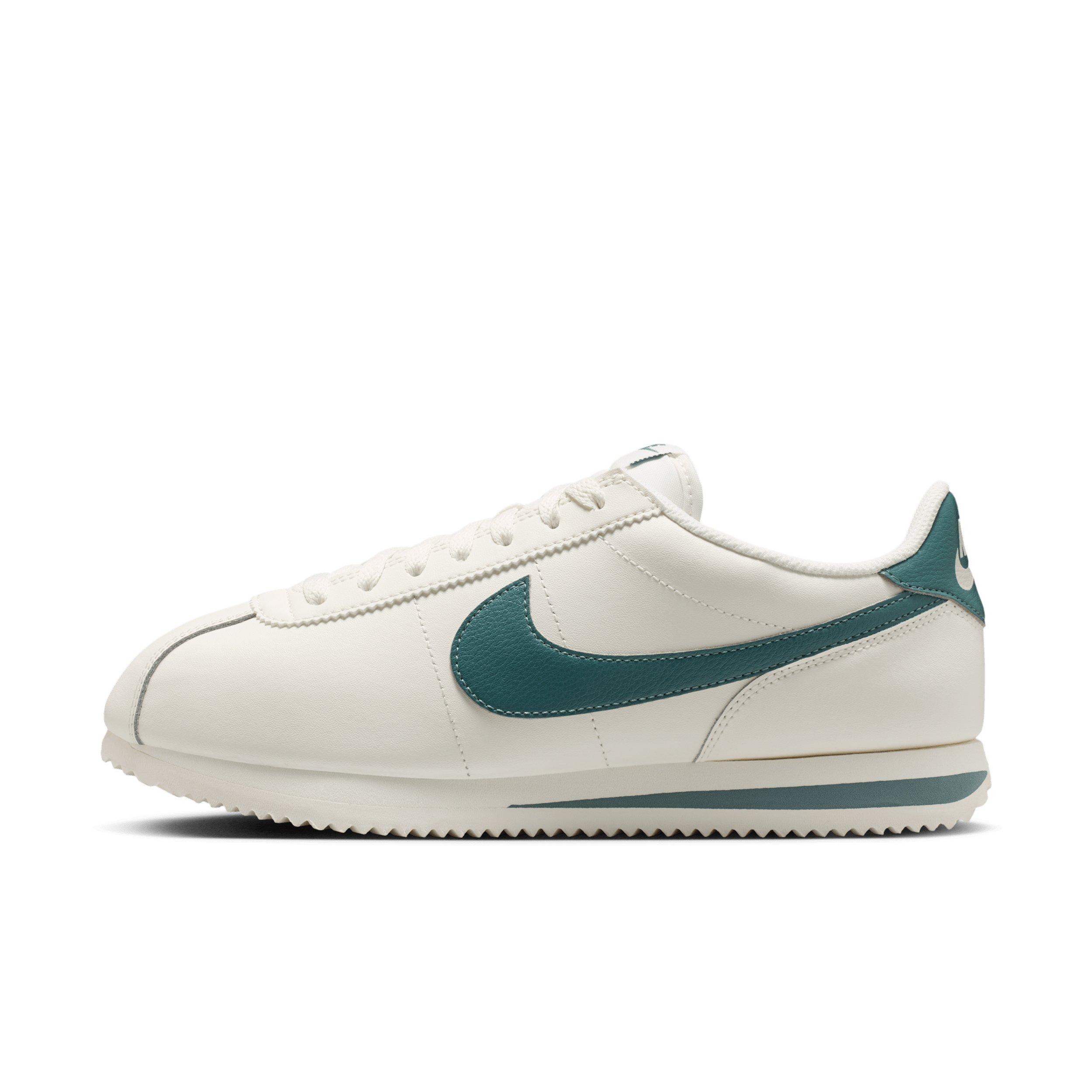 Nike Cortez Leather "Sail/Mineral Slate" Women's Shoe - WHITE/TEAL Thumbnail View 2