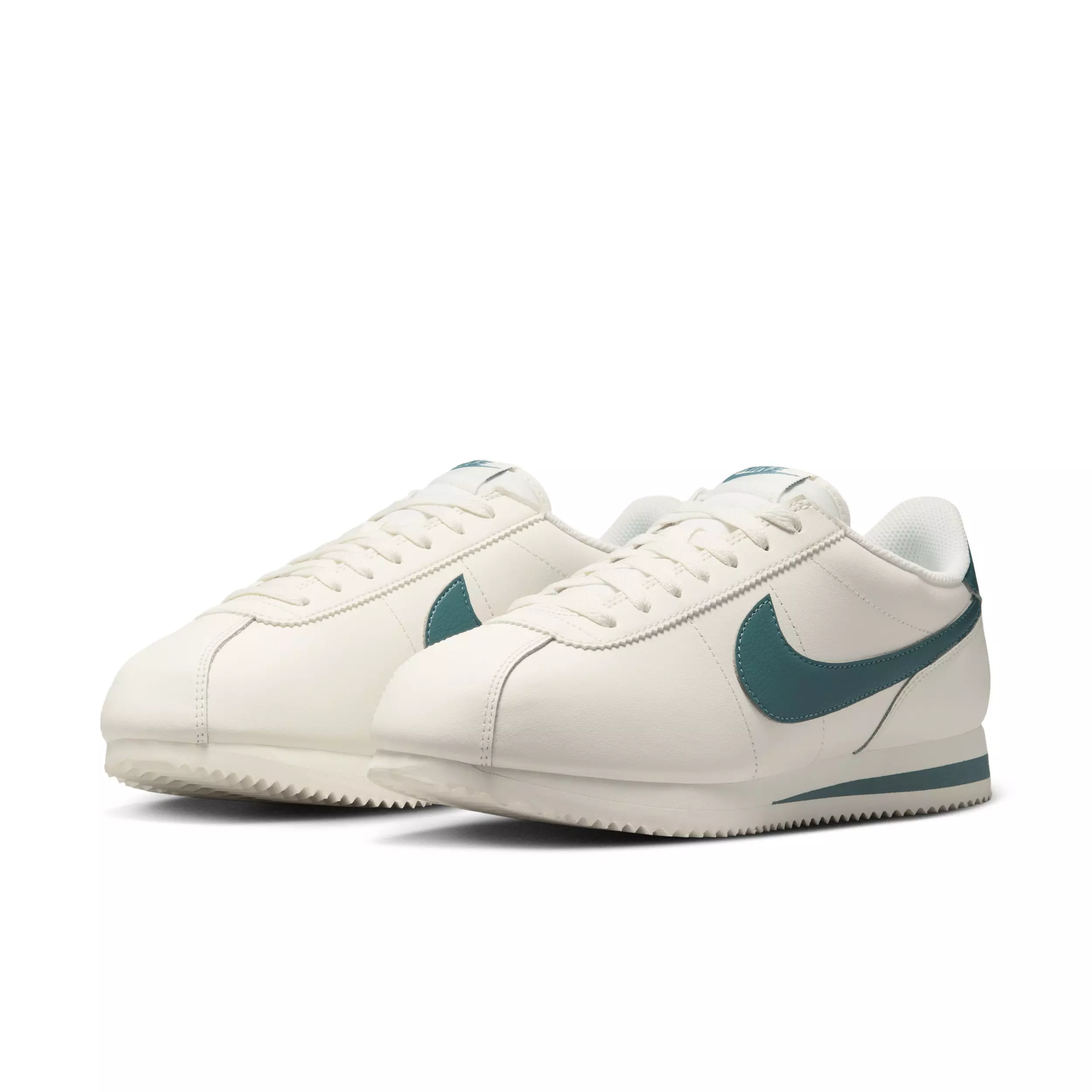 Nike Cortez Leather "Sail/Mineral Slate" Women's Shoe - WHITE/TEAL