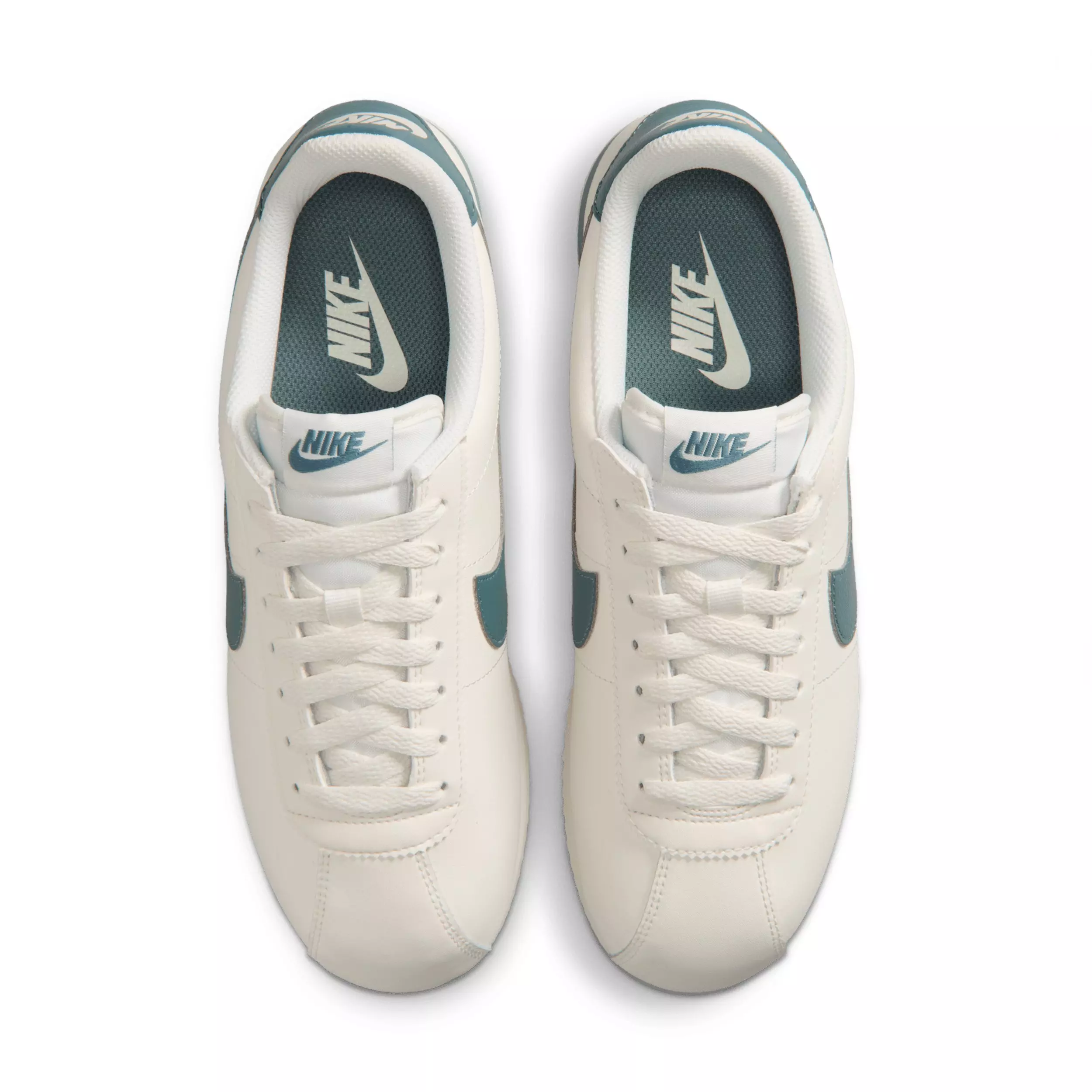 Nike Cortez Leather "Sail/Mineral Slate" Women's Shoe - WHITE/TEAL