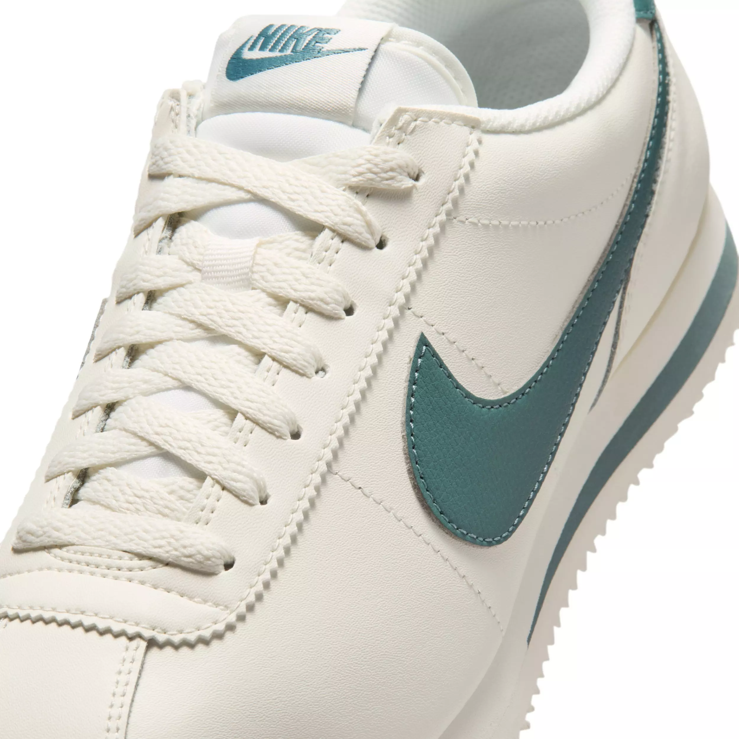 Nike Cortez Leather "Sail/Mineral Slate" Women's Shoe - WHITE/TEAL