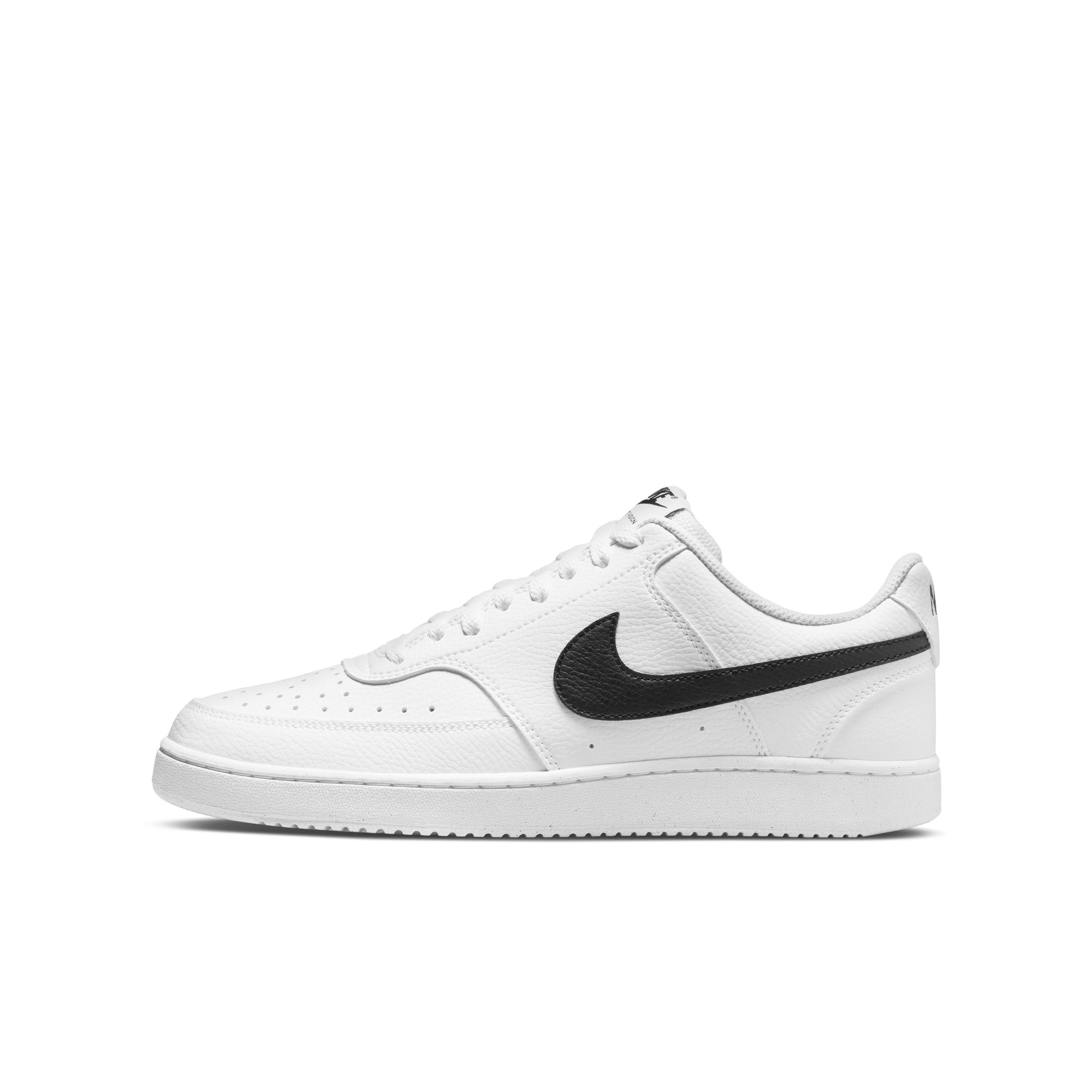 Nike Court Vision Low Next Nature Grade School Boys' "White/Black/White" Shoe