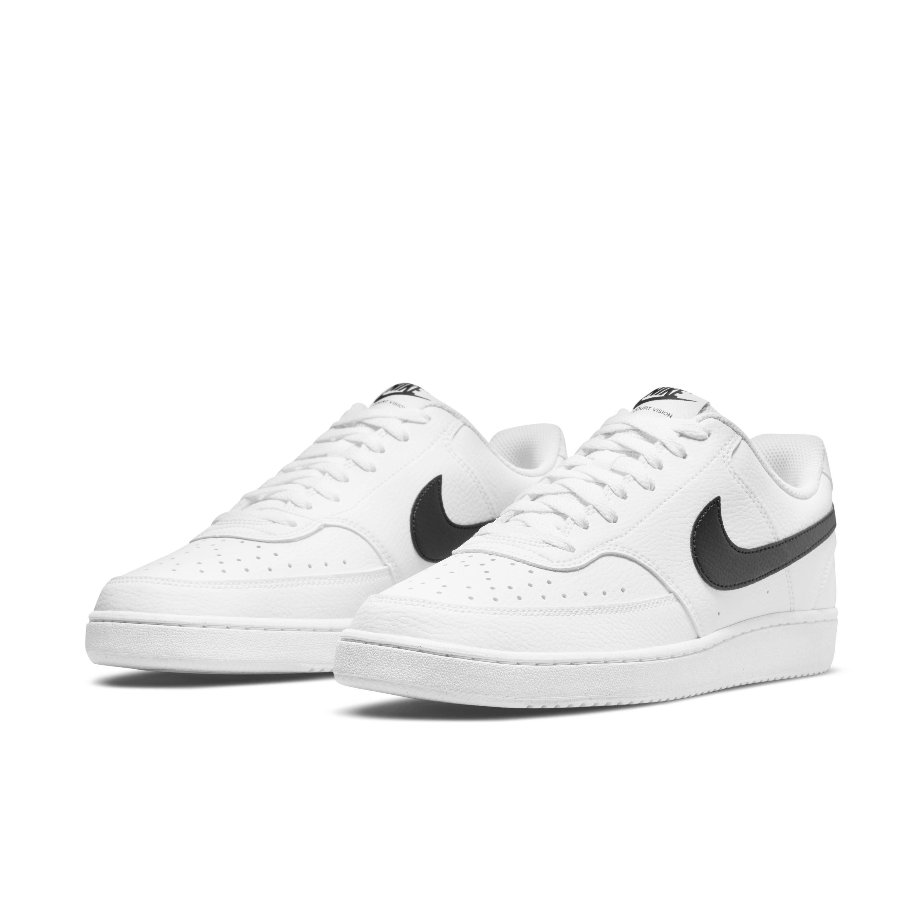 Nike Court Vision Low Next Nature Grade School Boys' "White/Black/White" Shoe