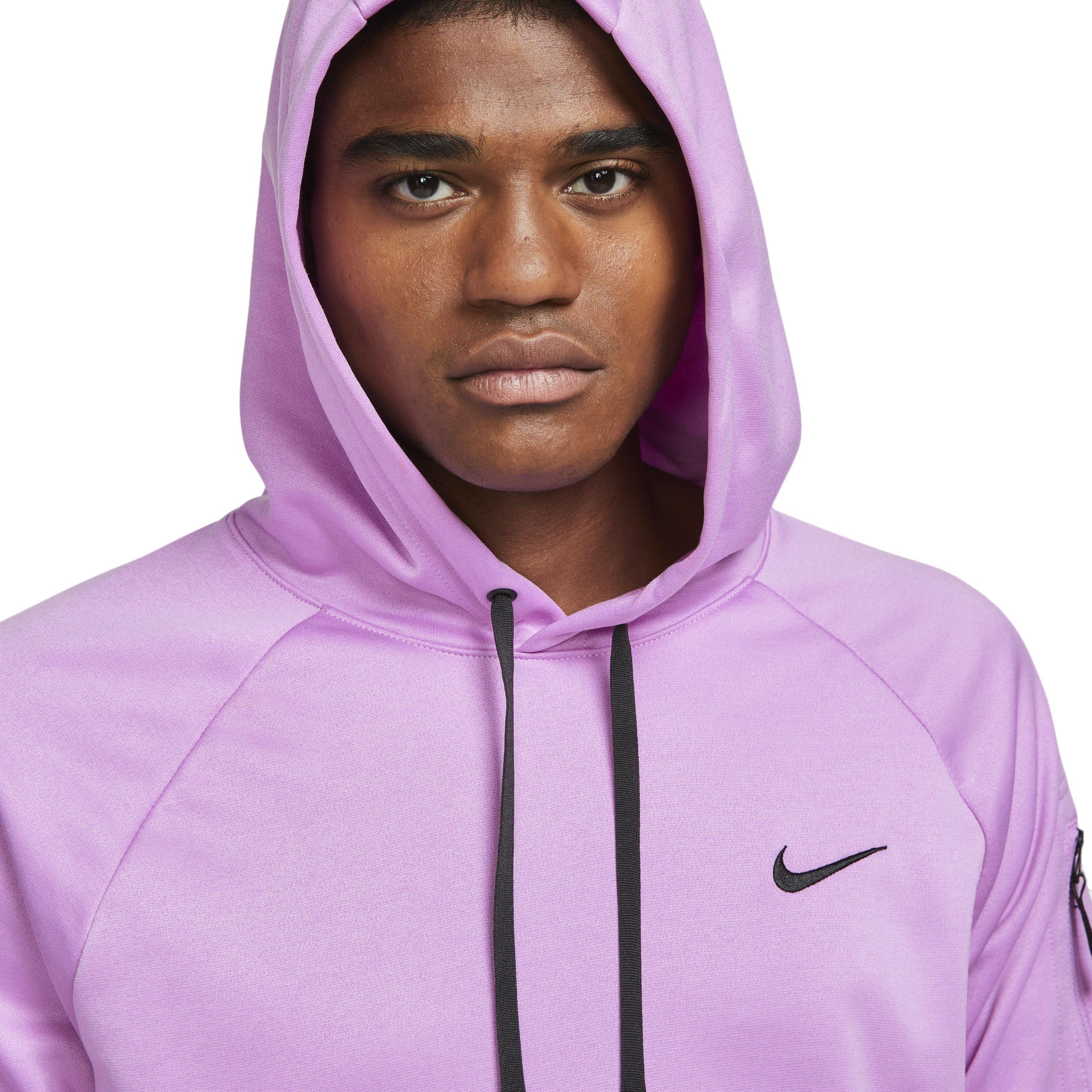 Purple nike store therma fit hoodie