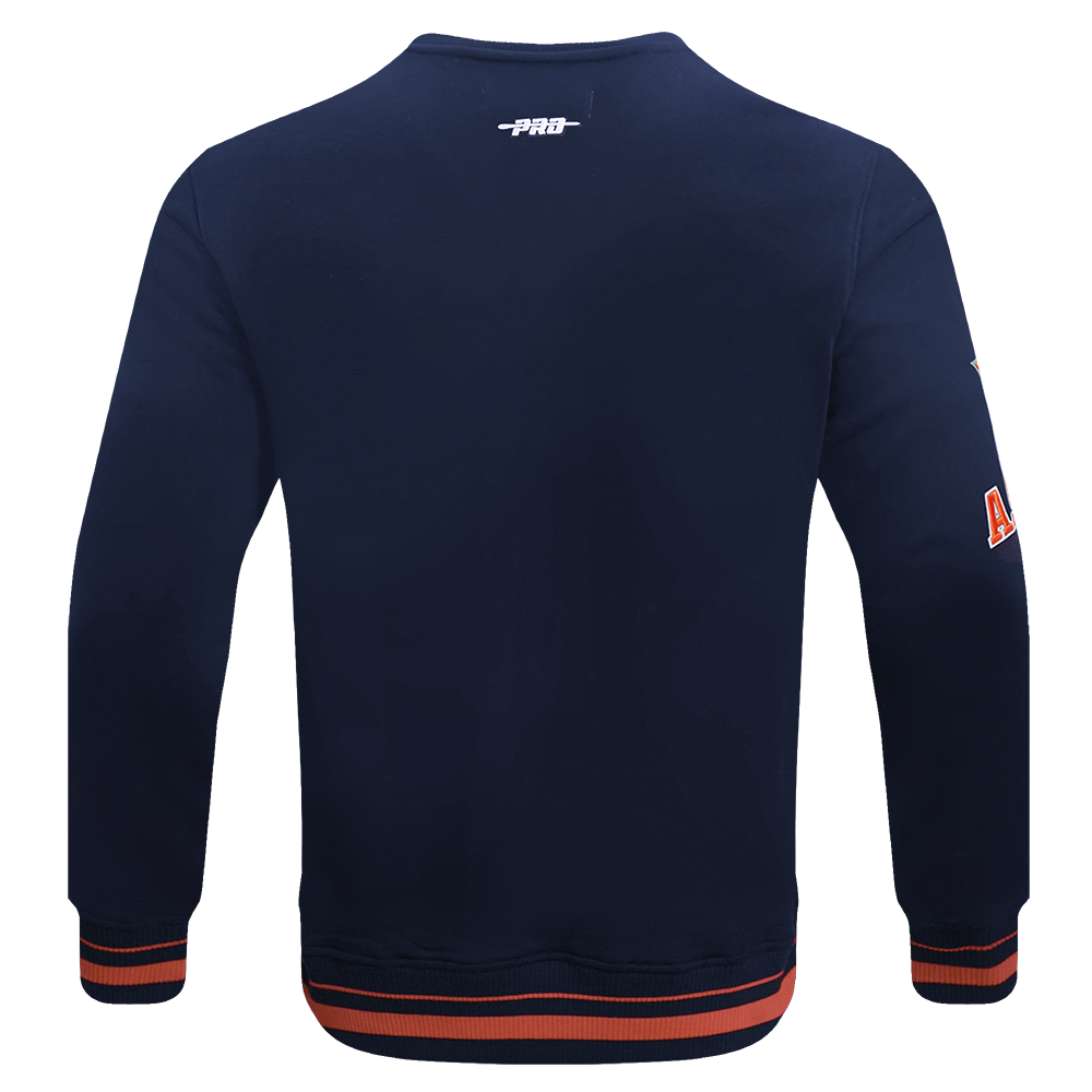 Pro Standard Men's MLB Houston Astros Mashup Rib Crewneck - Navy/Orange - NAVY/ORANGE Thumbnail View 2