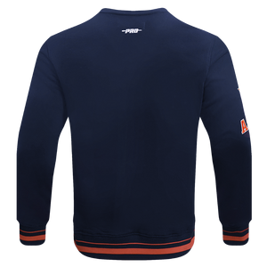Pro Standard Men's MLB Houston Astros Mashup Rib Crewneck -Navy/Orange