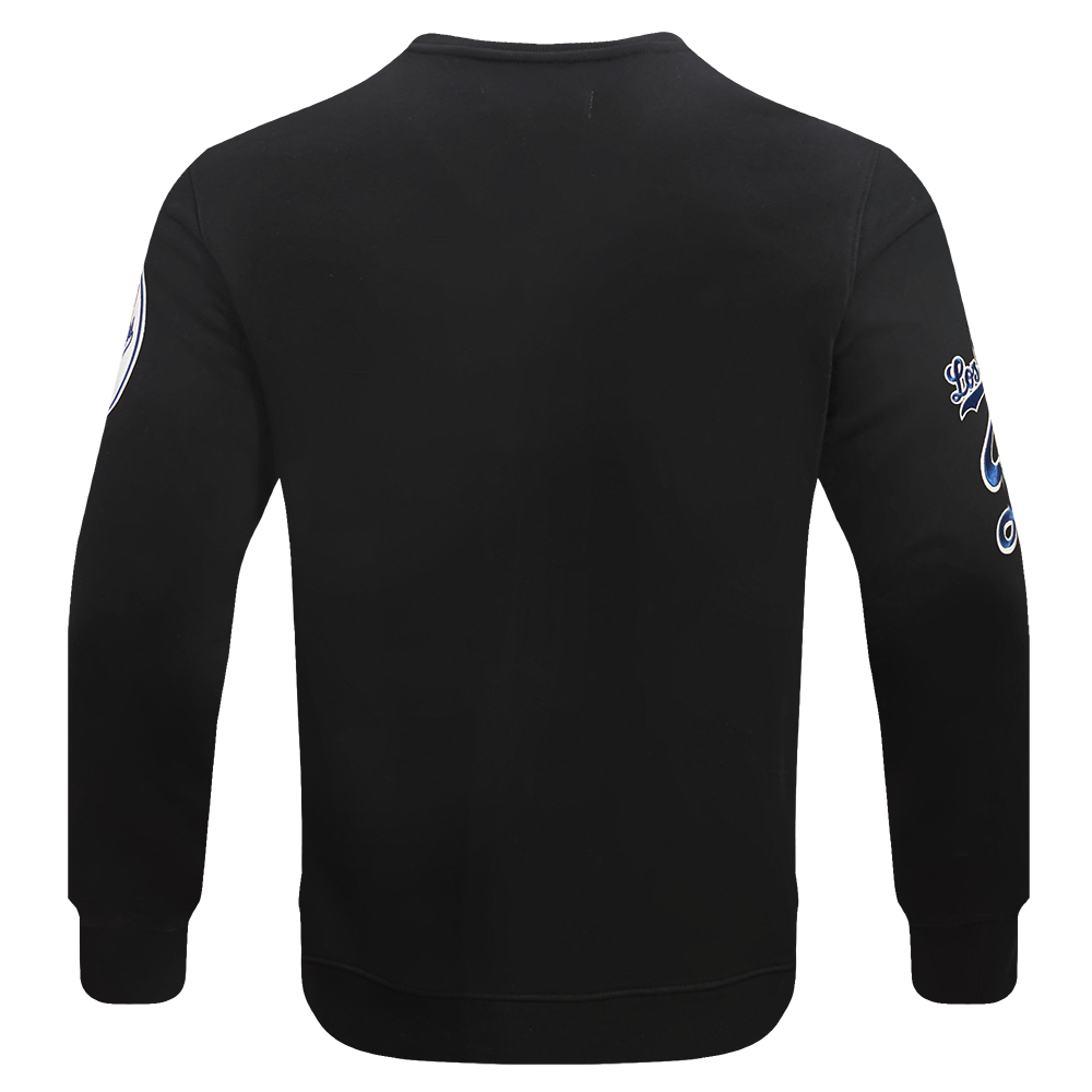 Pro Standard Men's MLB Los Angeles Dodgers Old English Crewneck - Black - BLACK Thumbnail View 2