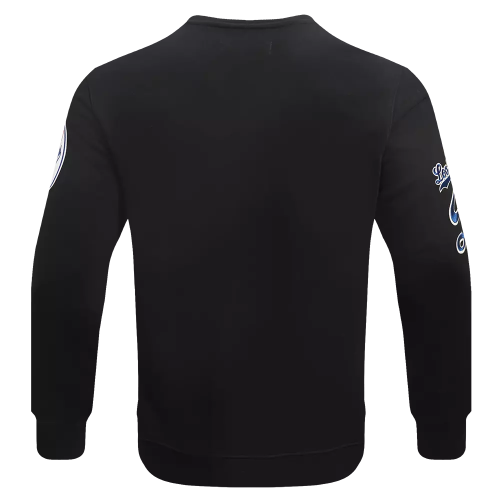 Pro Standard Men's MLB Los Angeles Dodgers Old English Crewneck -Black - BLACK