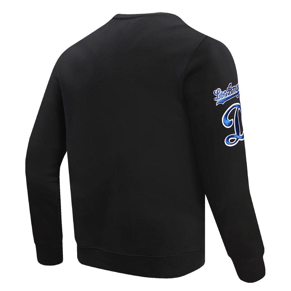 Pro Standard Men's MLB Los Angeles Dodgers Old English Crewneck - Black - BLACK Thumbnail View 4