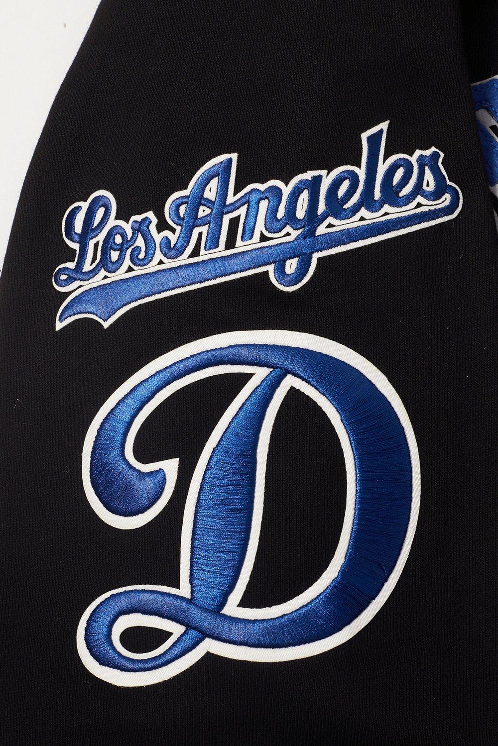 Pro Standard Men's MLB Los Angeles Dodgers Old English Crewneck - Black - BLACK Thumbnail View 7