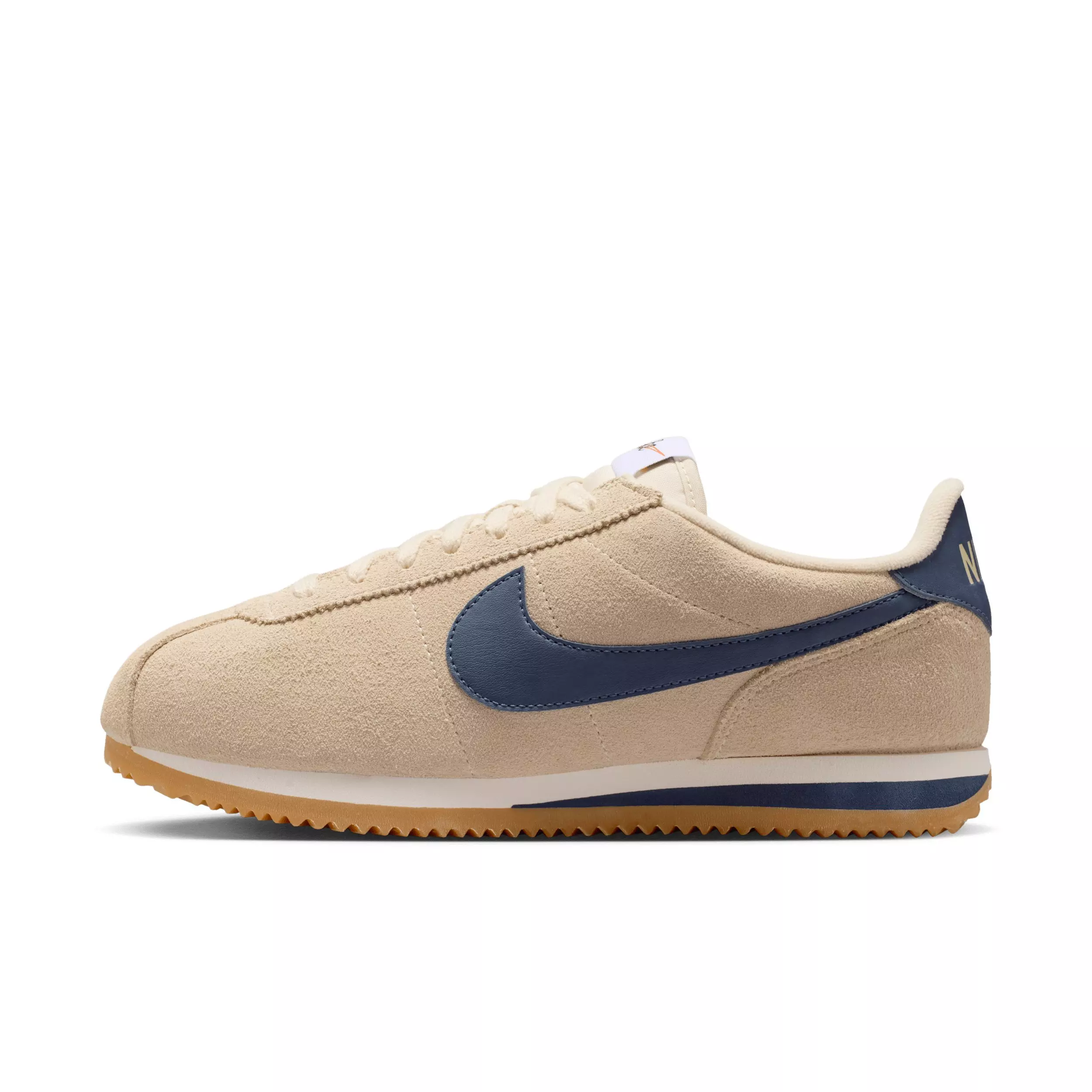 Nike Cortez "Beach/Sail/Gum Light Brown/Midnight Navy" Women's Shoe - BEIGE/BROWN/NAVY