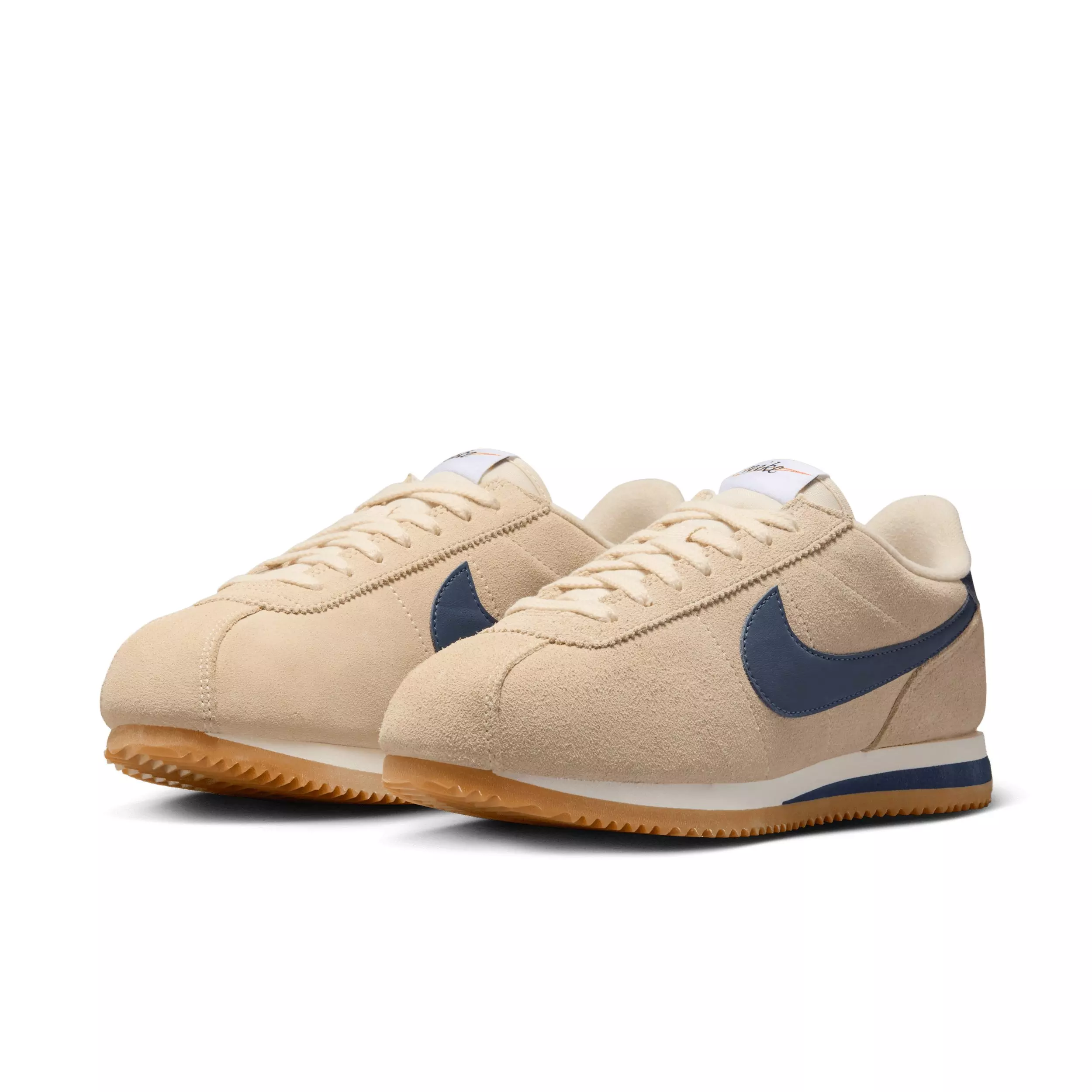 Nike Cortez "Beach/Sail/Gum Light Brown/Midnight Navy" Women's Shoe - BEIGE/BROWN/NAVY