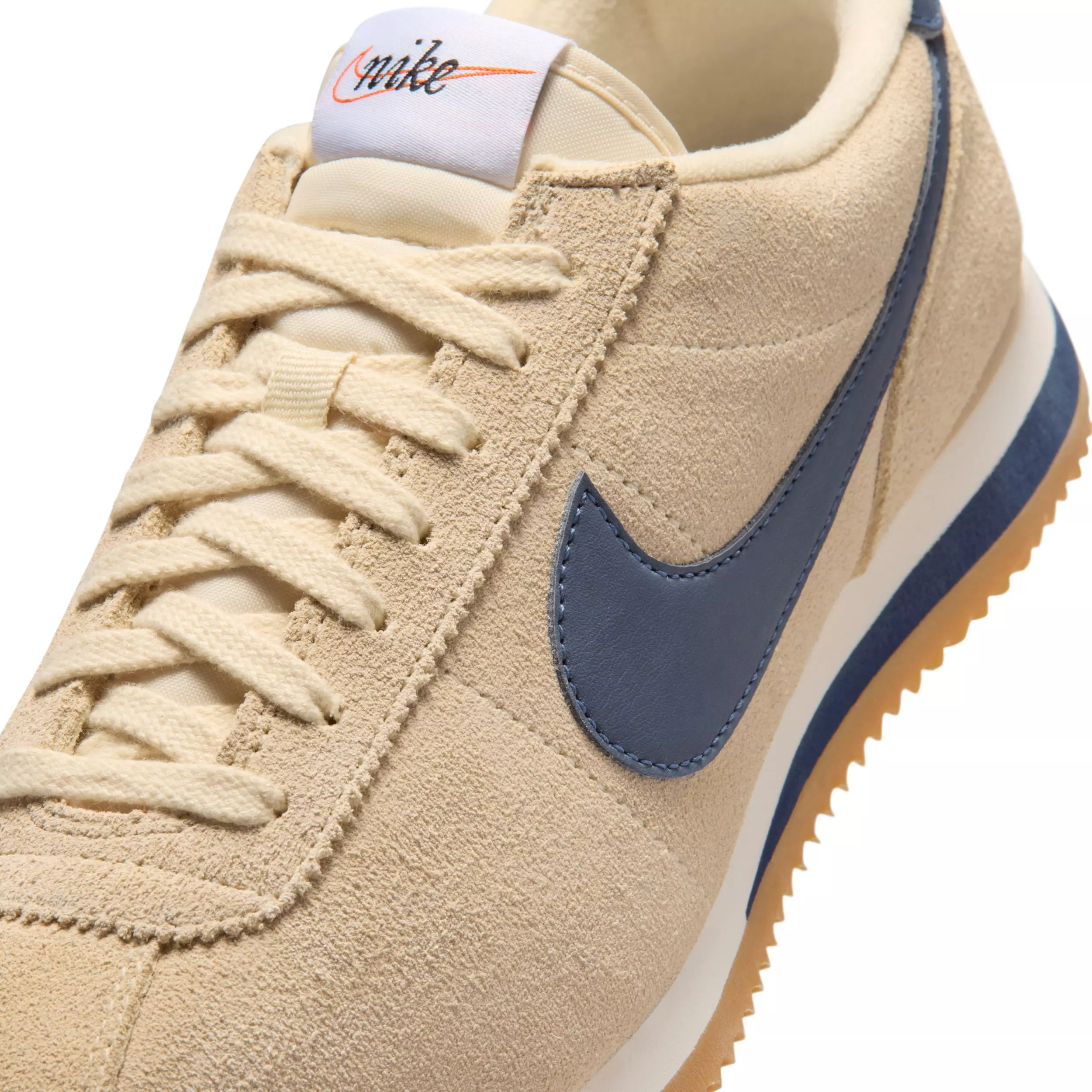 Nike Cortez "Beach/Sail/Gum Light Brown/Midnight Navy" Women's Shoe - BEIGE/BROWN/NAVY