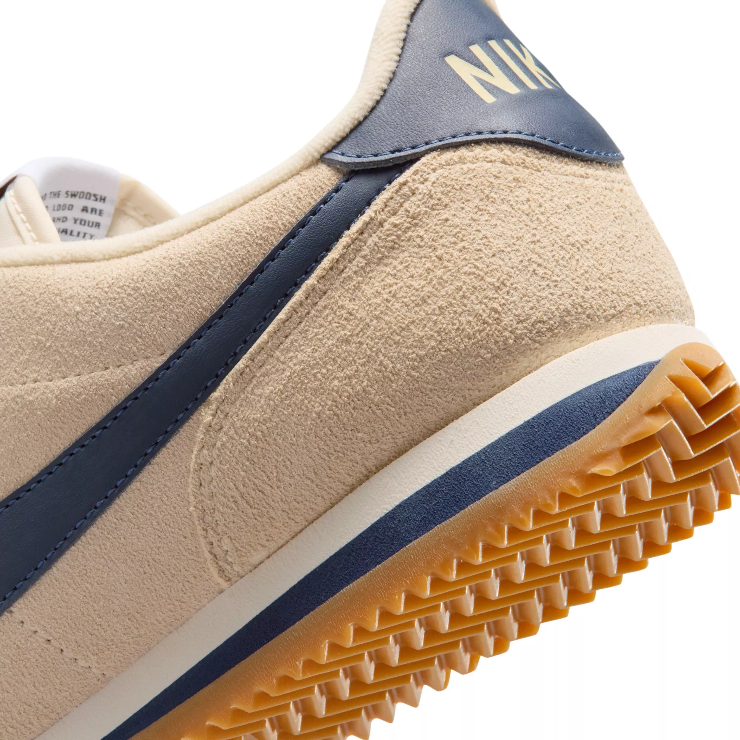 Nike Cortez "Beach/Sail/Gum Light Brown/Midnight Navy" Women's Shoe - BEIGE/BROWN/NAVY