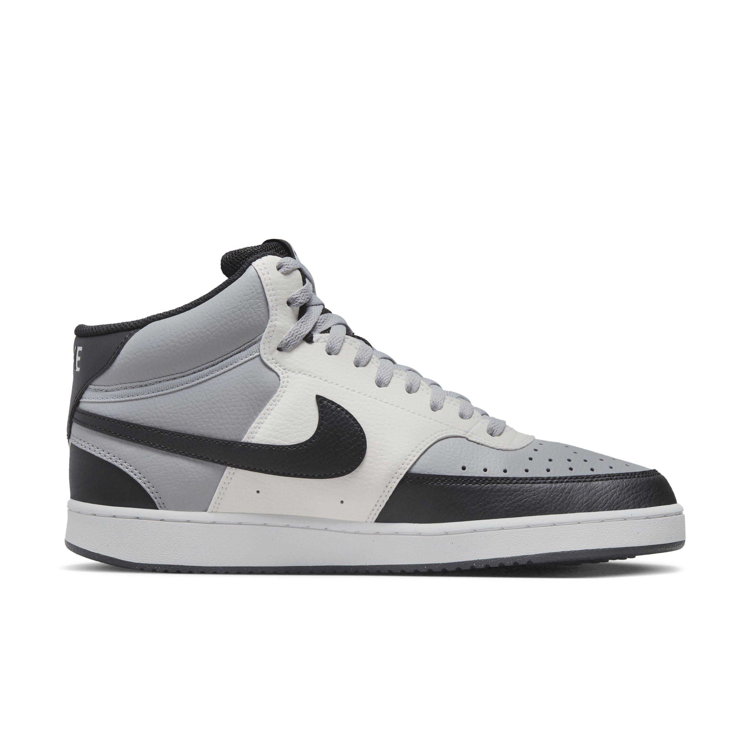 Nike Court Vision Mid Next Nature "Light Smoke Grey/Black/Sail" Men's Shoe - GREY Thumbnail View 1
