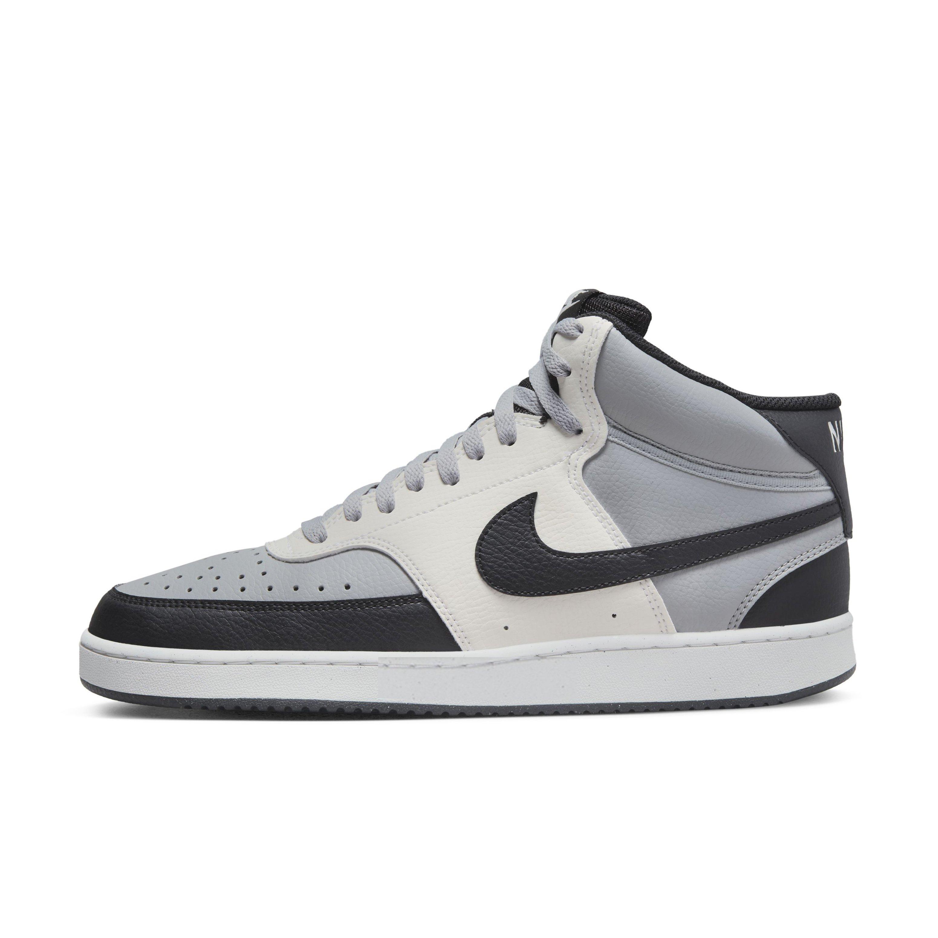 Nike Court Vision Mid Next Nature "Light Smoke Grey/Black/Sail" Men's Shoe - GREY Thumbnail View 2