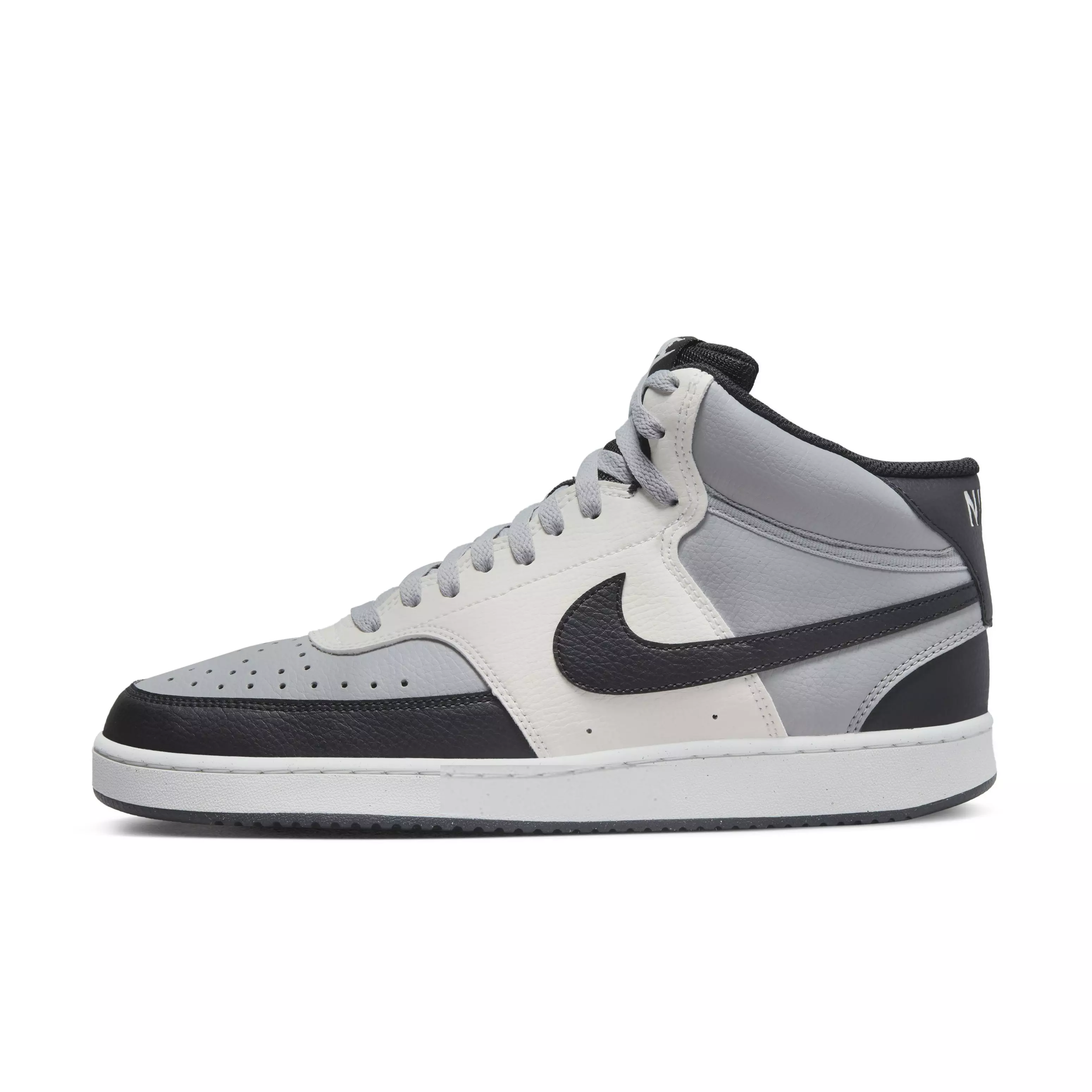 Nike Court Vision Mid Next Nature "Light Smoke Grey/Black/Sail" Men's Shoe - GREY