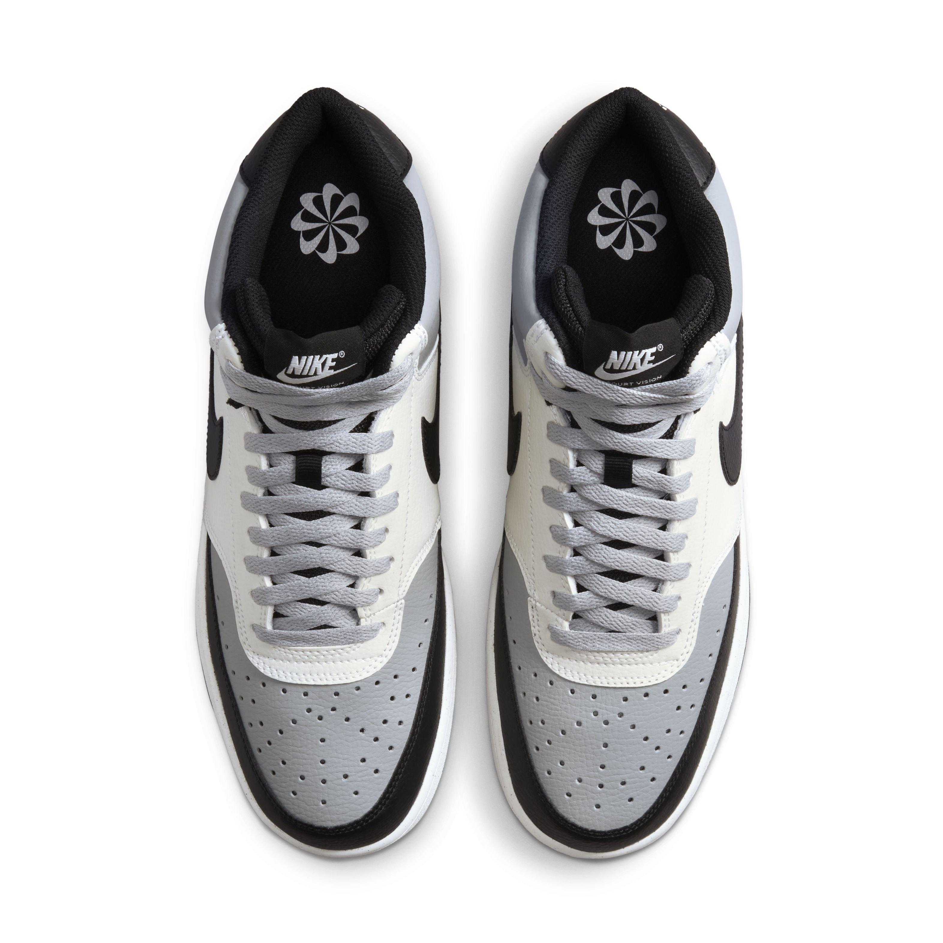 Nike Court Vision Mid Next Nature "Light Smoke Grey/Black/Sail" Men's Shoe - GREY Thumbnail View 4