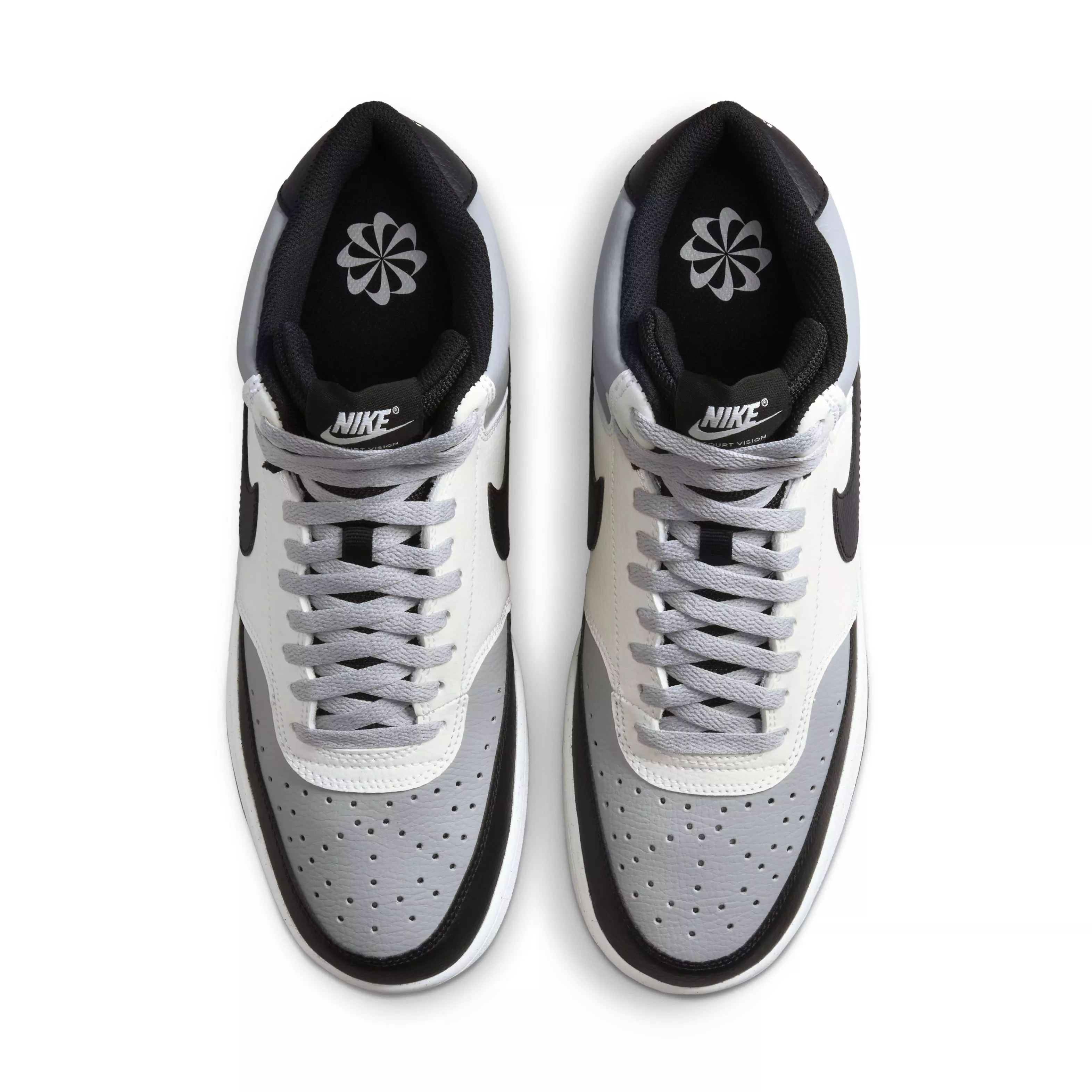Nike Court Vision Mid Next Nature "Light Smoke Grey/Black/Sail" Men's Shoe - GREY