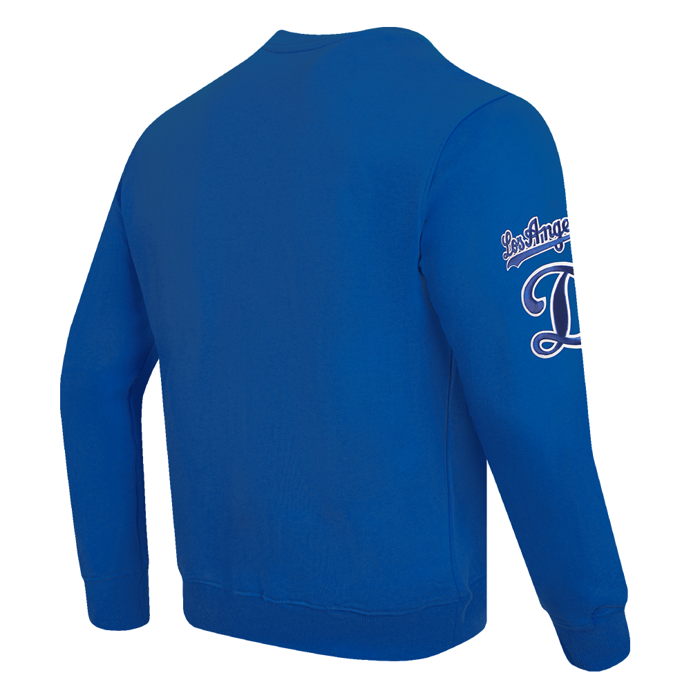 Pro Standard Men's MLB Los Angeles Dodgers Old English Crewneck -Blue - BLUE Thumbnail View 4
