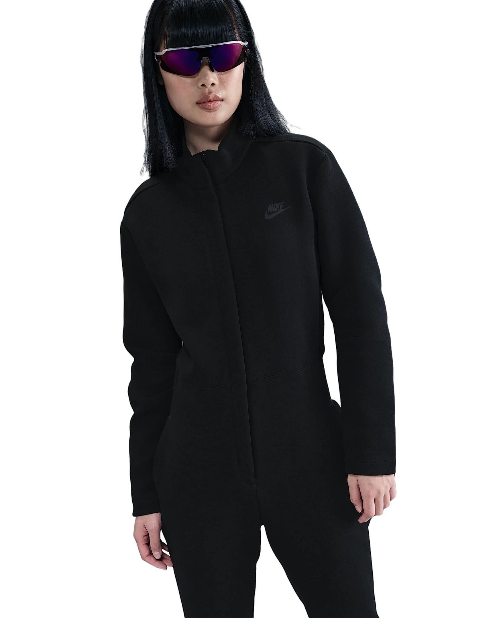 Nike Women's Sportswear Tech Fleece Jumpsuit -Black - BLACK Thumbnail View 1