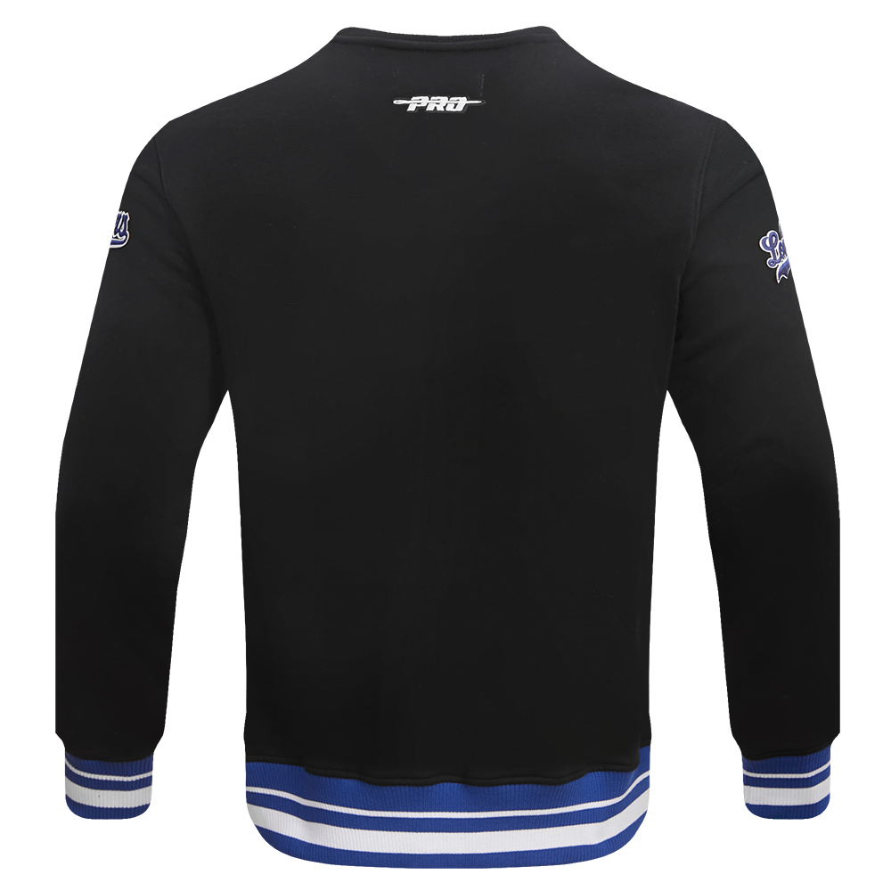 Pro Standard Men's MLB Los Angeles Dodgers Mashup Rib Crewneck -Black/Blue - BLACK/BLUE Thumbnail View 2