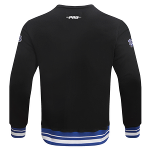 Pro Standard Men's MLB Los Angeles Dodgers Mashup Rib Crewneck -Black/Blue