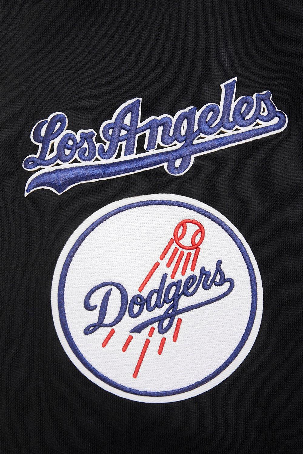 Pro Standard Men's MLB Los Angeles Dodgers Mashup Rib Crewneck - Black/Blue - BLACK/BLUE Thumbnail View 7