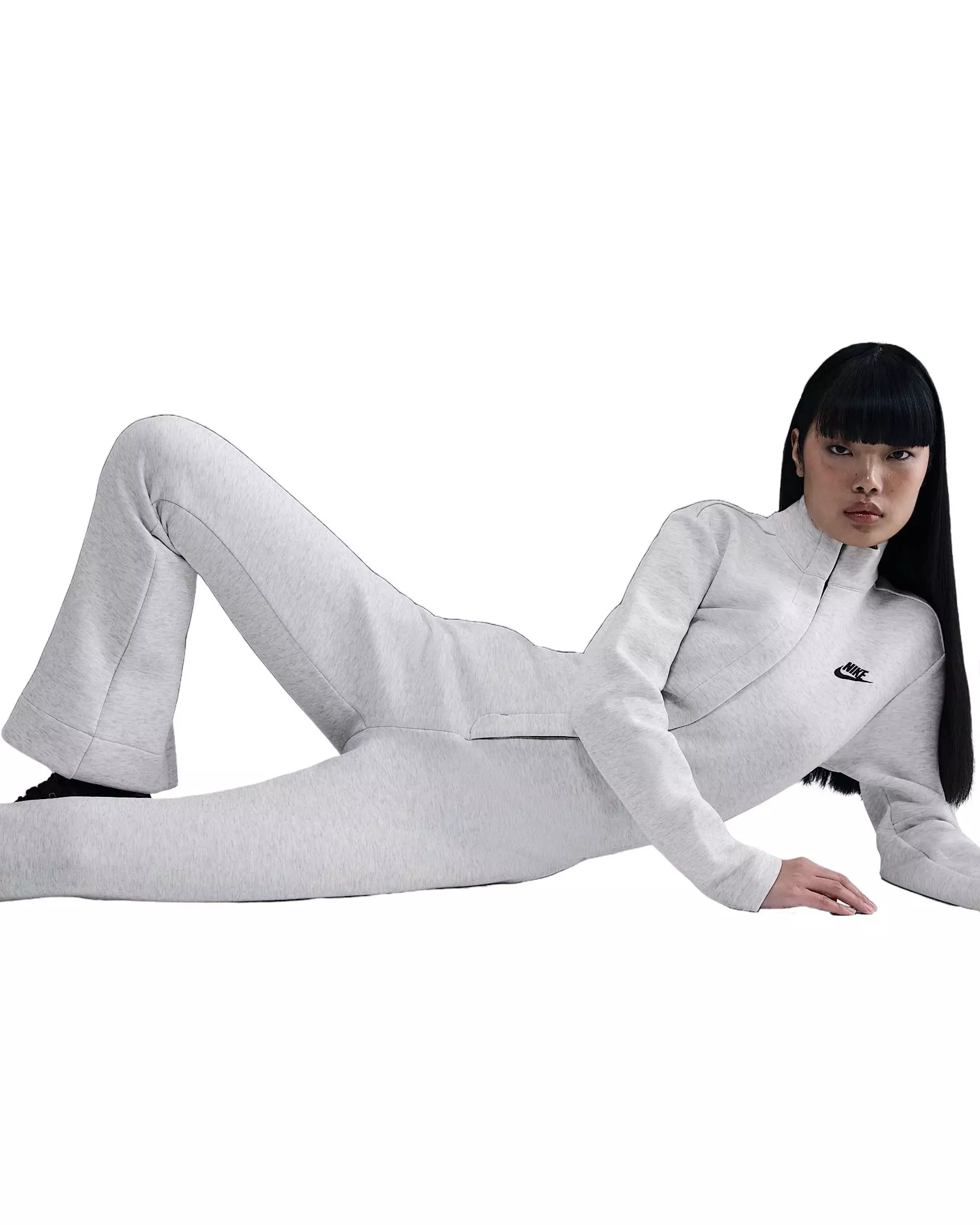 Nike Women's Sportswear Tech Fleece Jumpsuit -Lt Grey - LT GREY