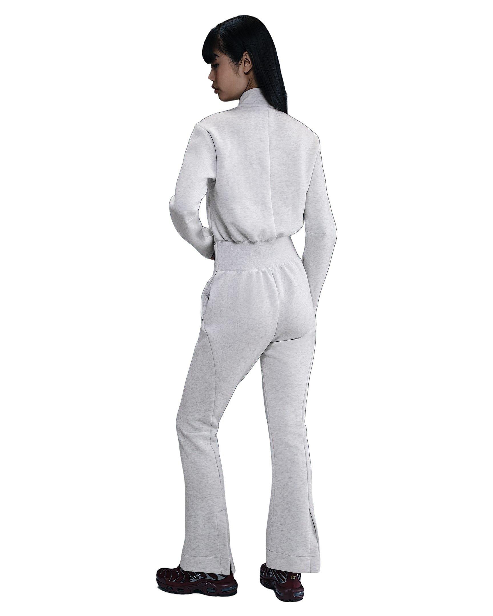 Nike Women's Sportswear Tech Fleece Jumpsuit - Lt Grey - LT GREY Thumbnail View 5